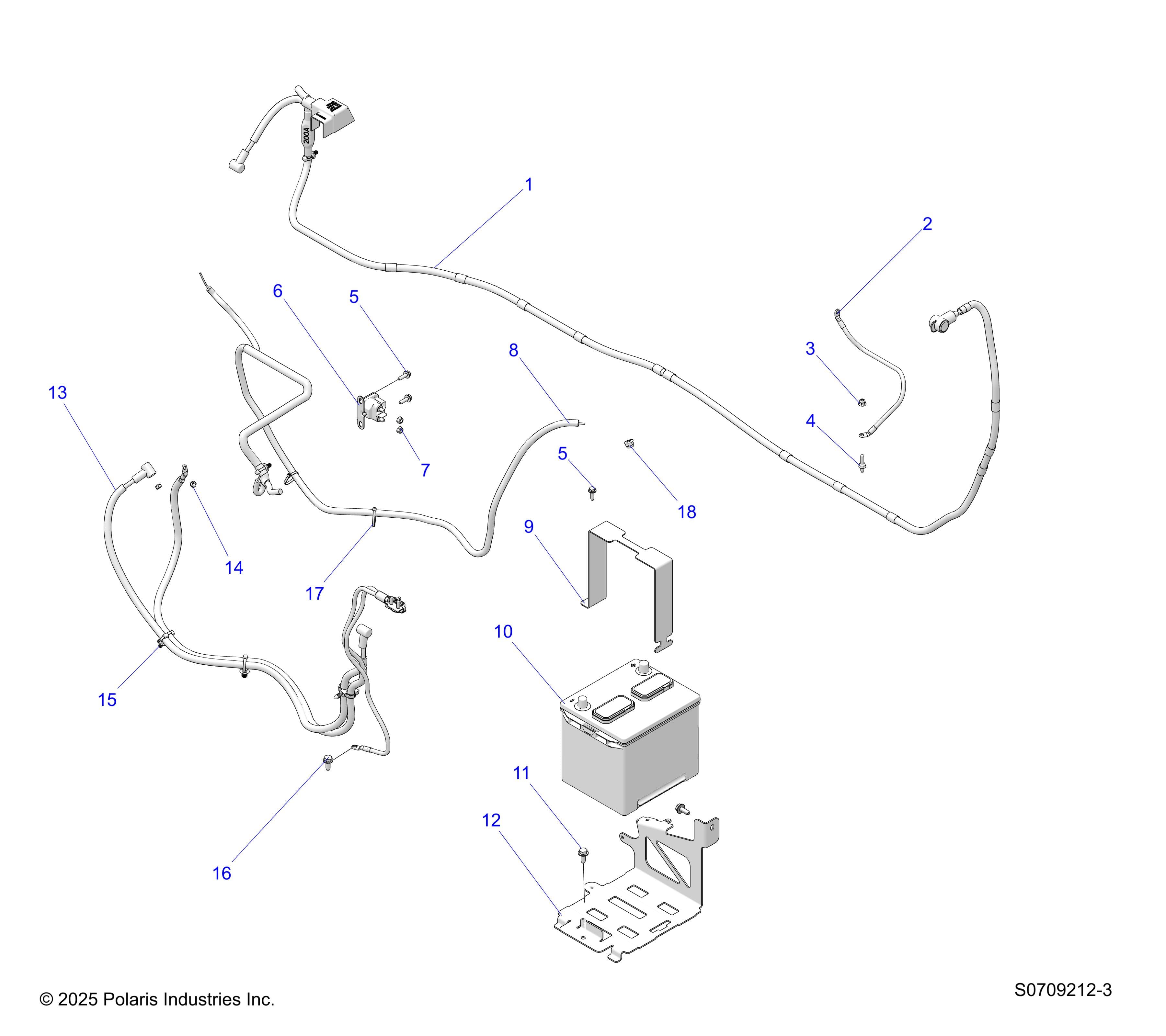 2026 RANGER 1000 XP CREW NSTR ULTIMATE — ELECTRICAL, BATTERY diagram