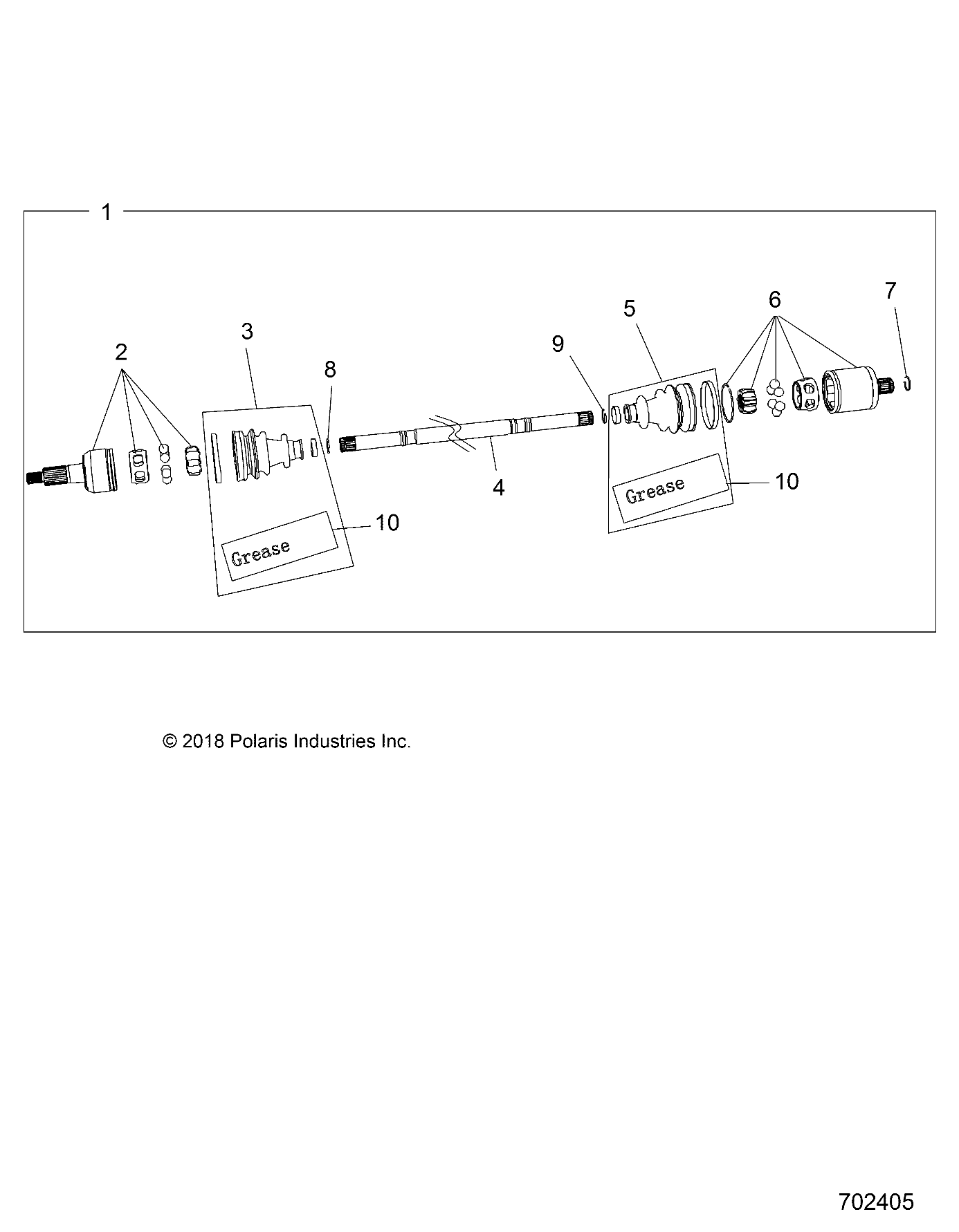 2026 RANGER 1000 CABBED — DRIVE TRAIN, REAR DRIVE SHAFT diagram