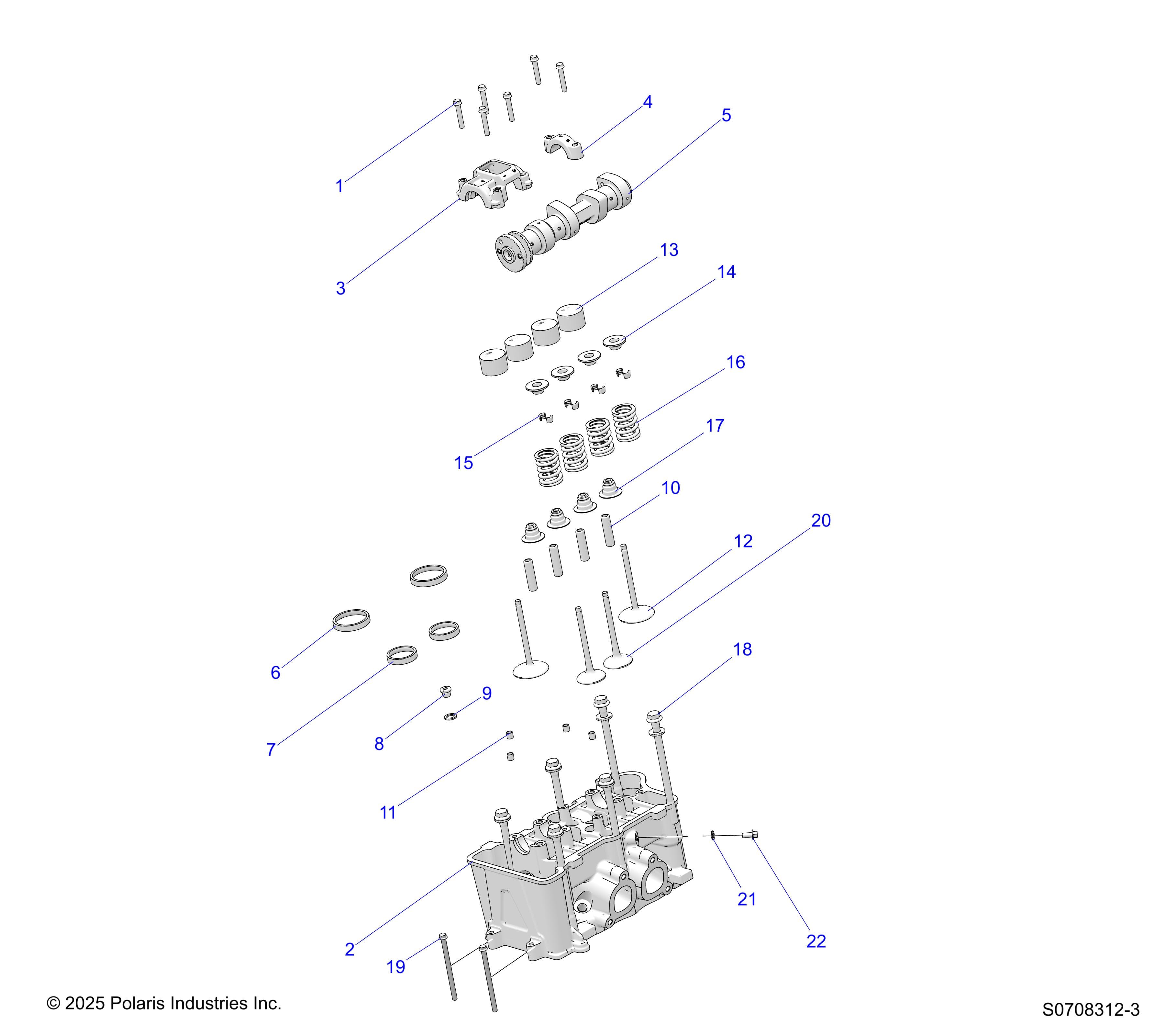 2026 RANGER 1000 NON EPS — ENGINE, CYLINDER HEAD & VALVES diagram