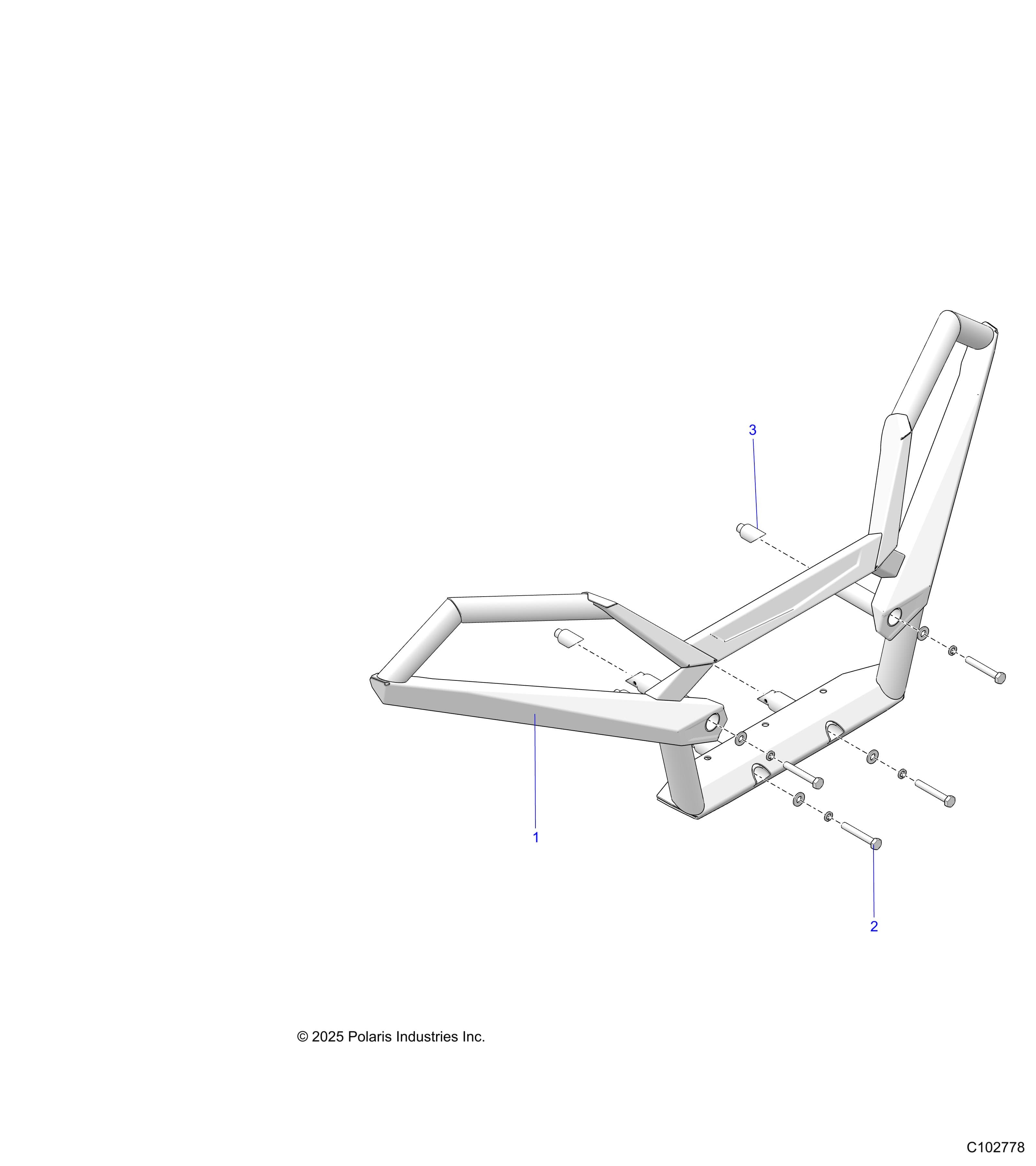 2026 SPORTSMAN 1000 ULTIMATE 49S R01 - A26SXR95AG — BODY, DELUXE BUMPERS - A26SXR95AG (C102778) diagram