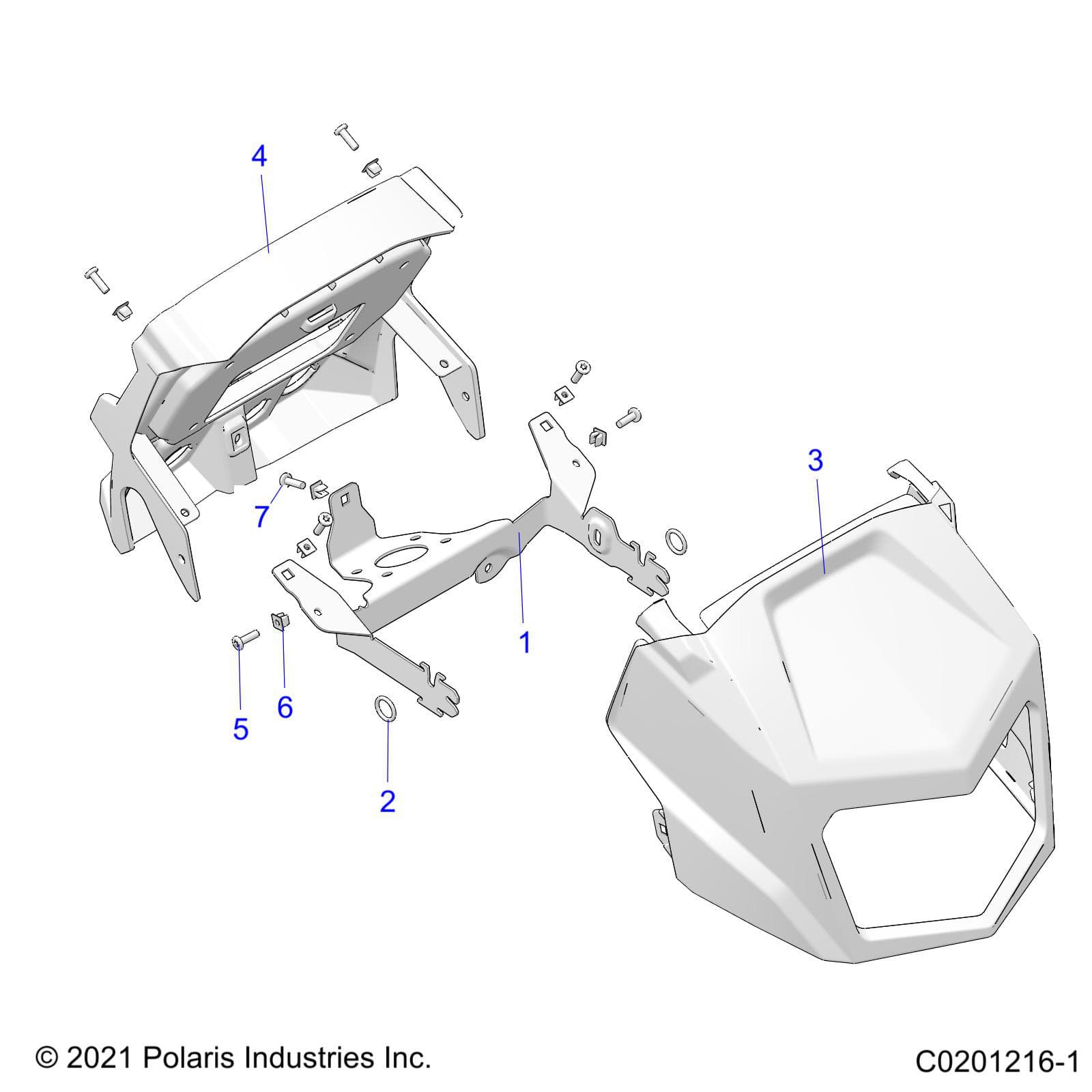 2026 SPORTSMAN 1000 ULTIMATE 49S R01 - A26SXR95AG — BODY, HEADLIGHT POD - A26SXR95AG (C0201216-1) diagram