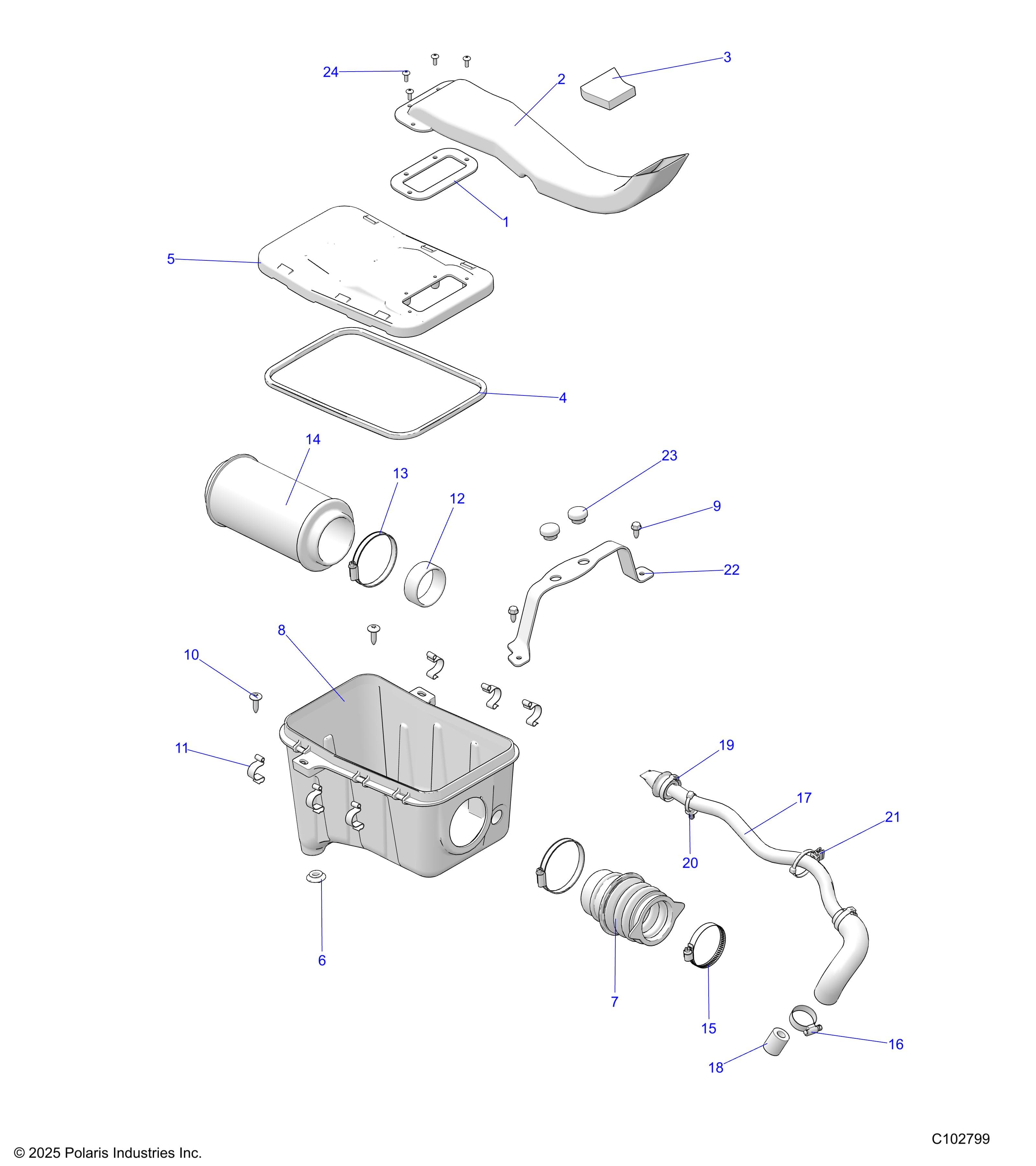 2026 SPORTSMAN TOURING 570 — ENGINE, AIR INTAKE SYSTEM - A26SDA57A7 (C102799) diagram