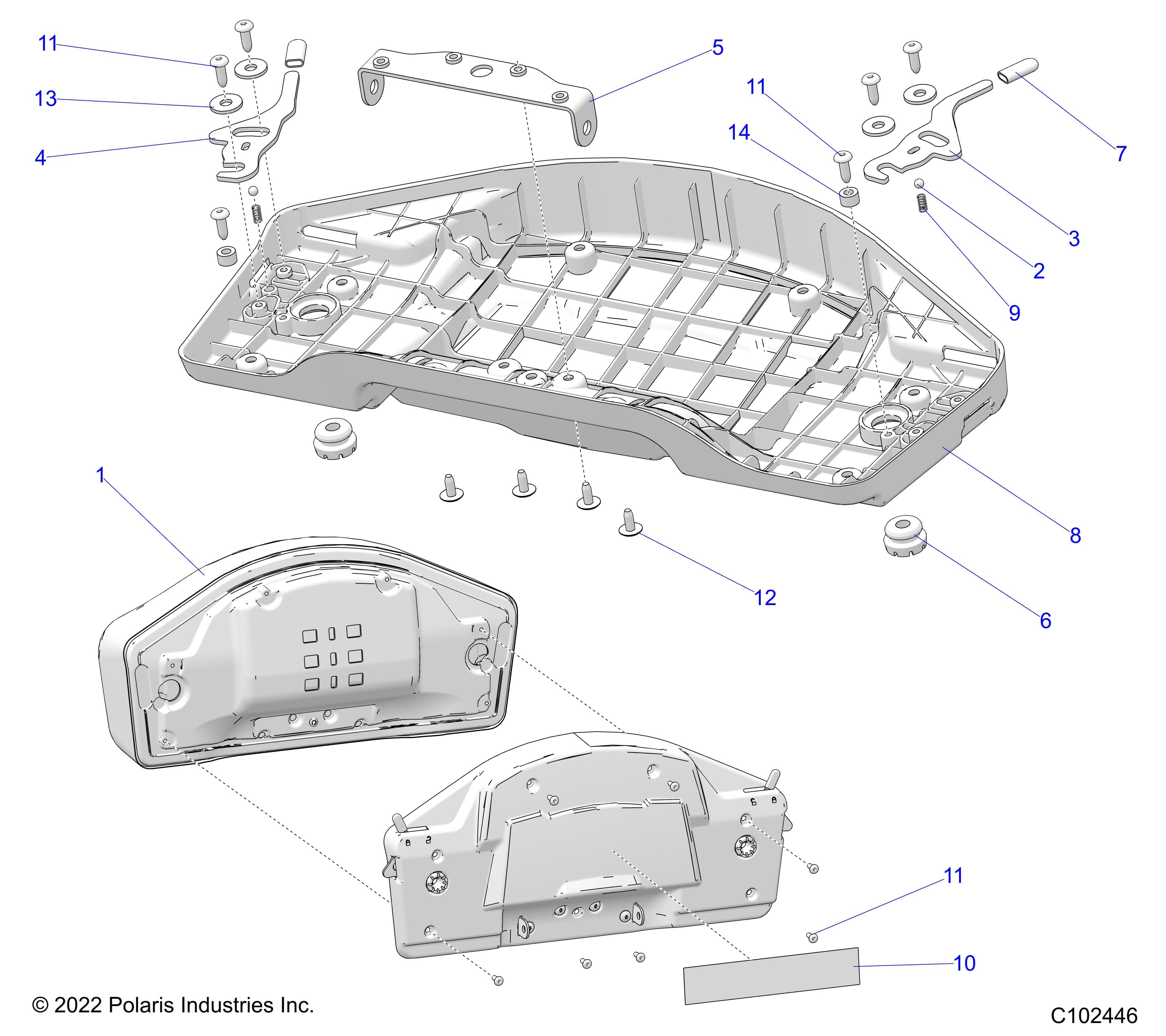 2026 SPORTSMAN 570 X2 EPS — BODY, SEAT, PASSENGER, BOTTOM - A26SWE57AL (C102446) diagram
