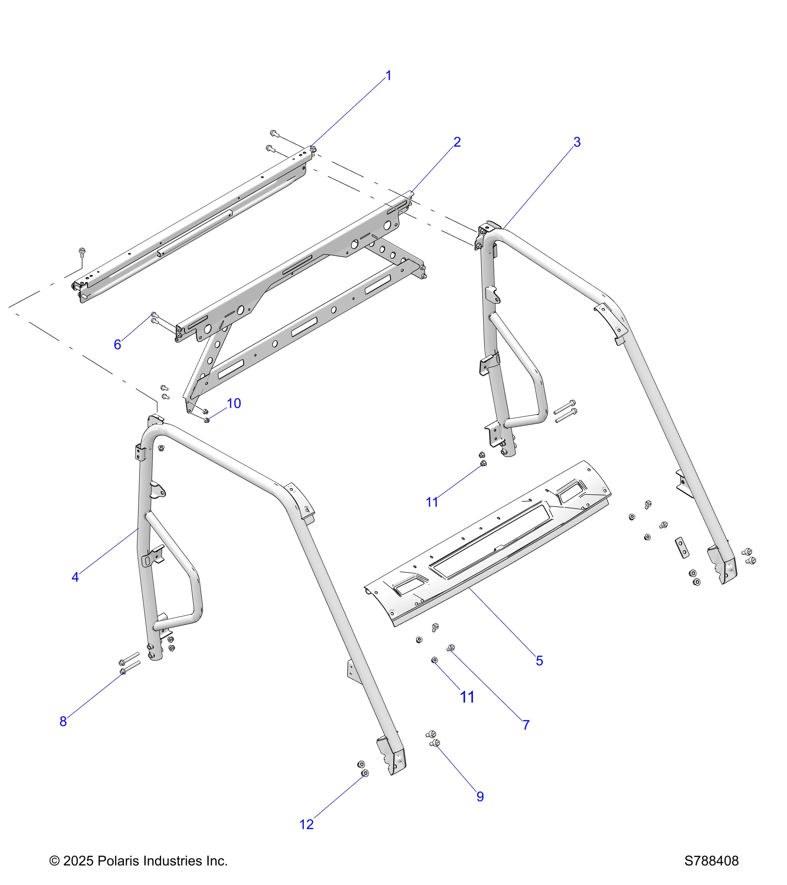2026 RANGER 500 — CHASSIS, CAB FRAME diagram