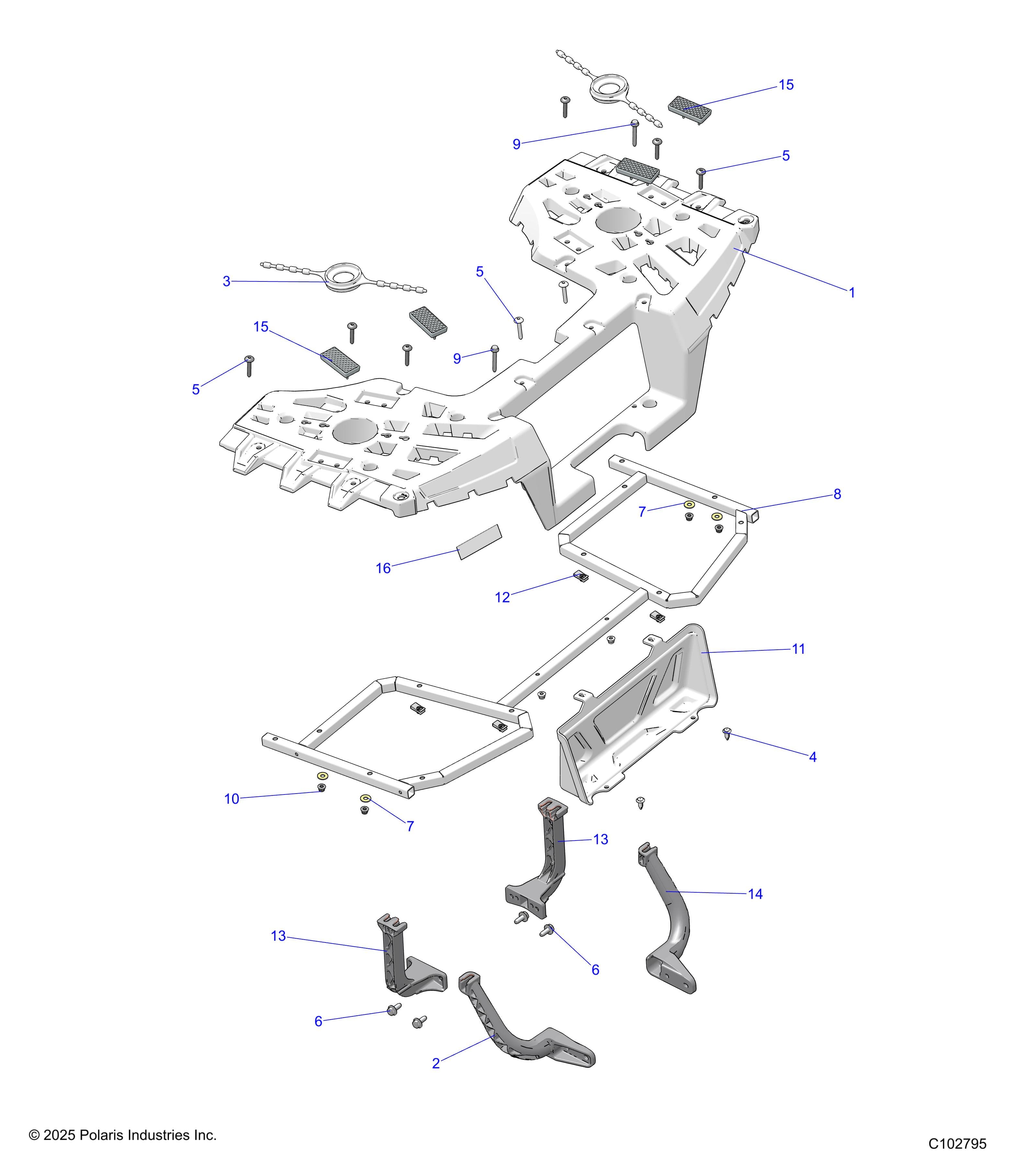 2026 SPORTSMAN TOURING XP 1000 R01 - A26SYY95AK — BODY, REAR RACK ASM. - A26SYY95AK (C102795) diagram