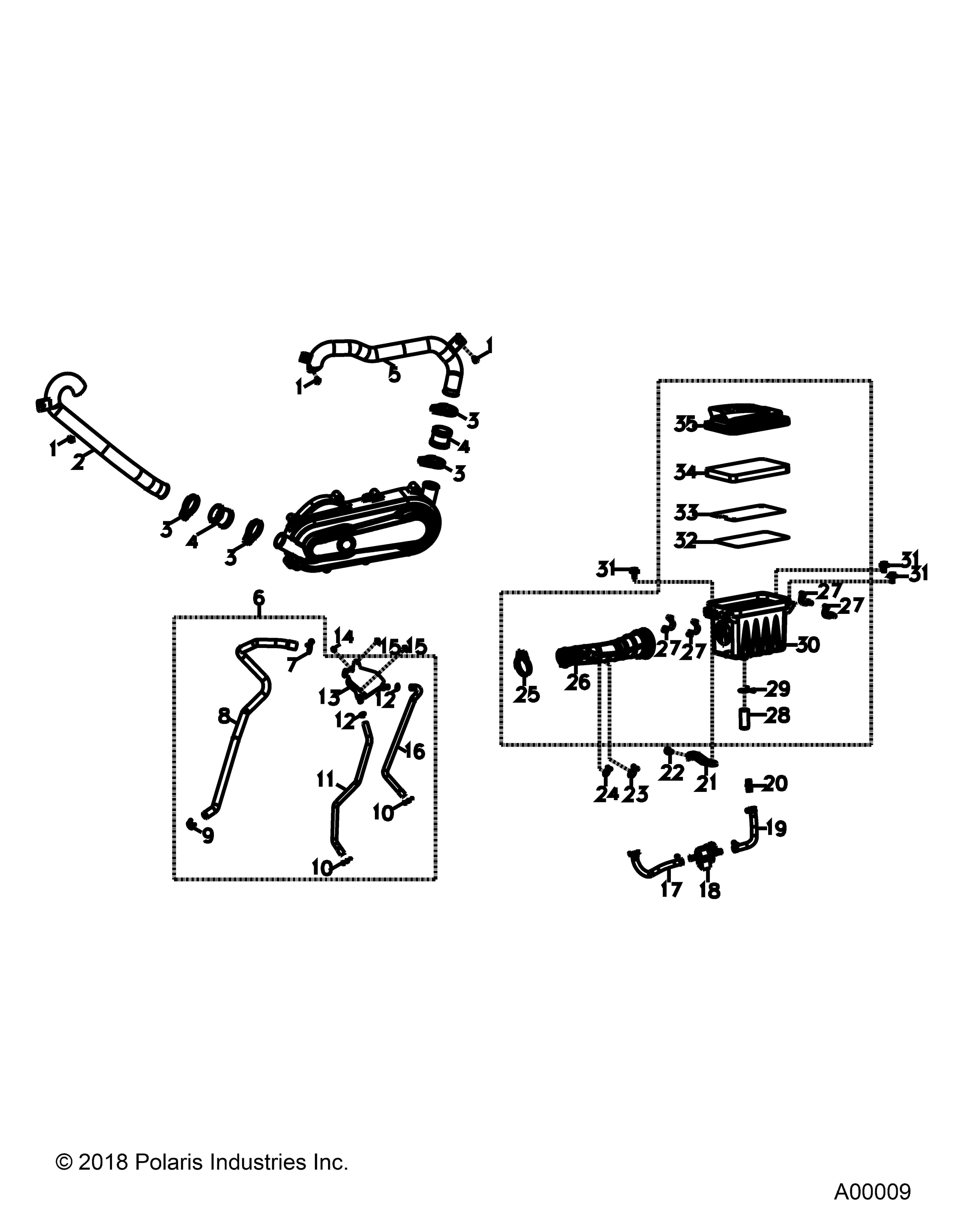 2026 SPORTSMAN 110 R01 - A26YFA11B5 — ENGINE, AIR INTAKE SYSTEM - A26YFA11B5 (A00009) diagram