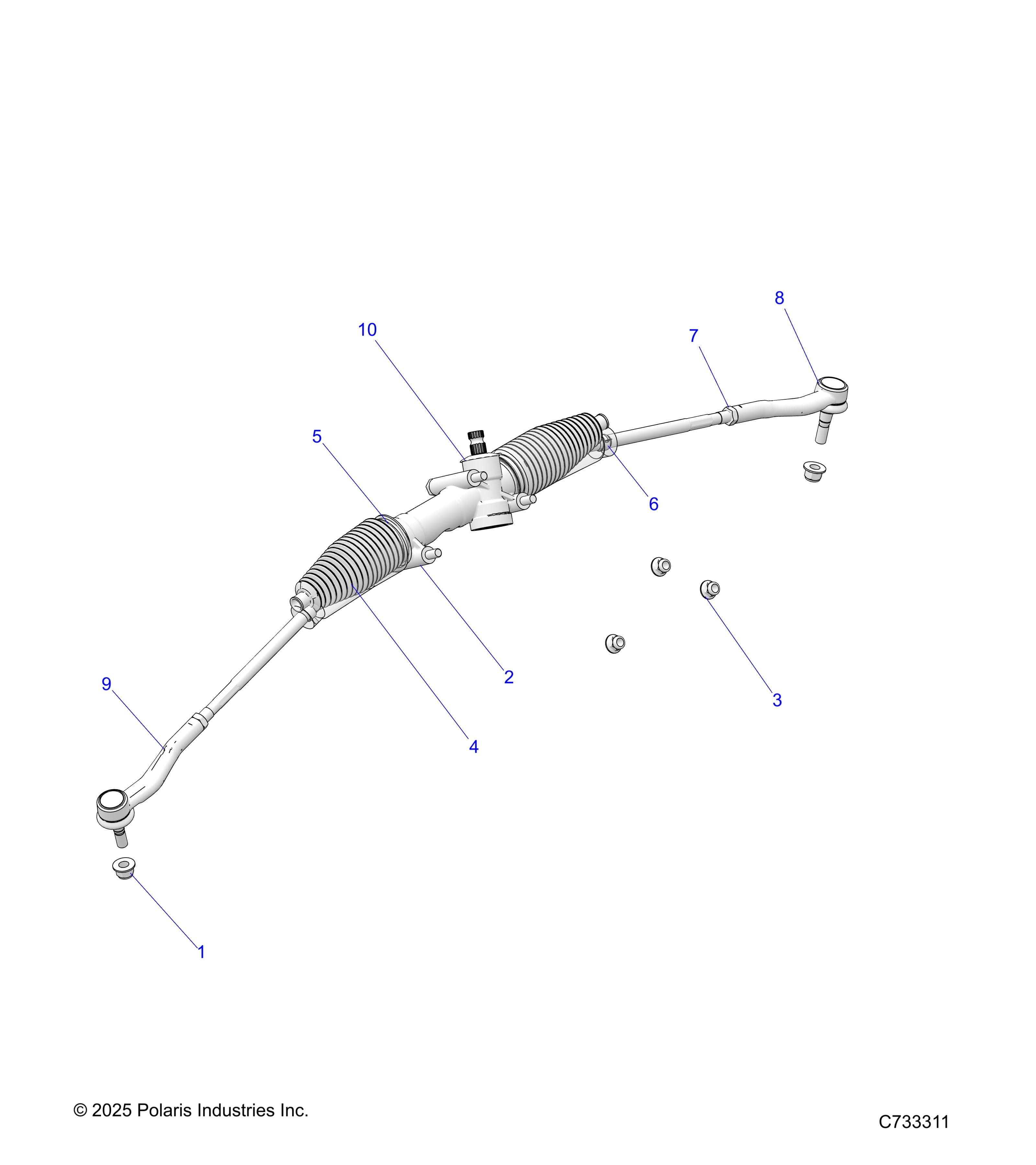2026 RANGER 1000 NON EPS — STEERING, GEARBOX diagram