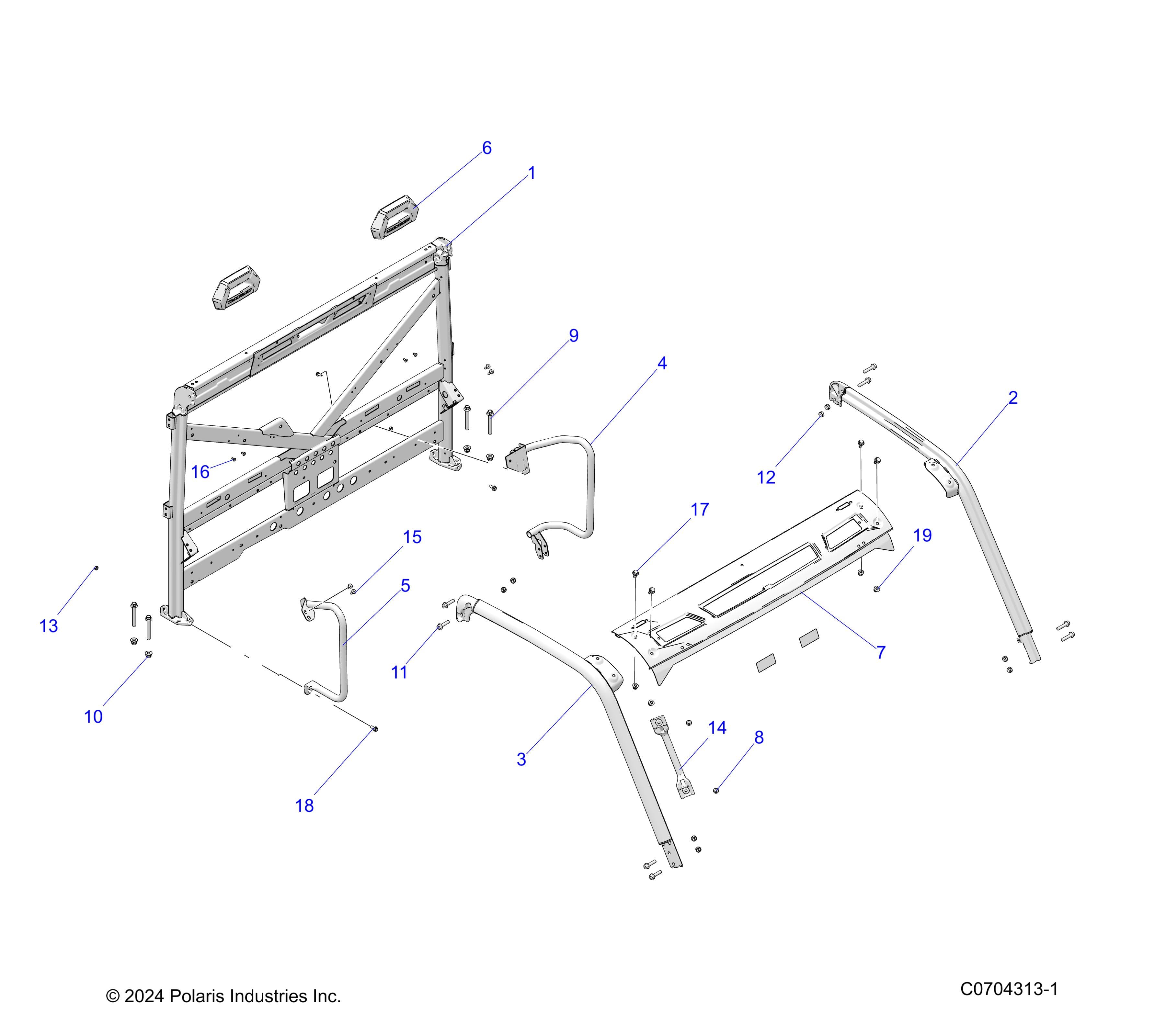 2026 RANGER 1000 XP PREMIUM — CHASSIS, CAB FRAME - R26RRE99A9/AF/AH/AB/AS/B9/BF/BH/BB/BS (C0704313-1) diagram