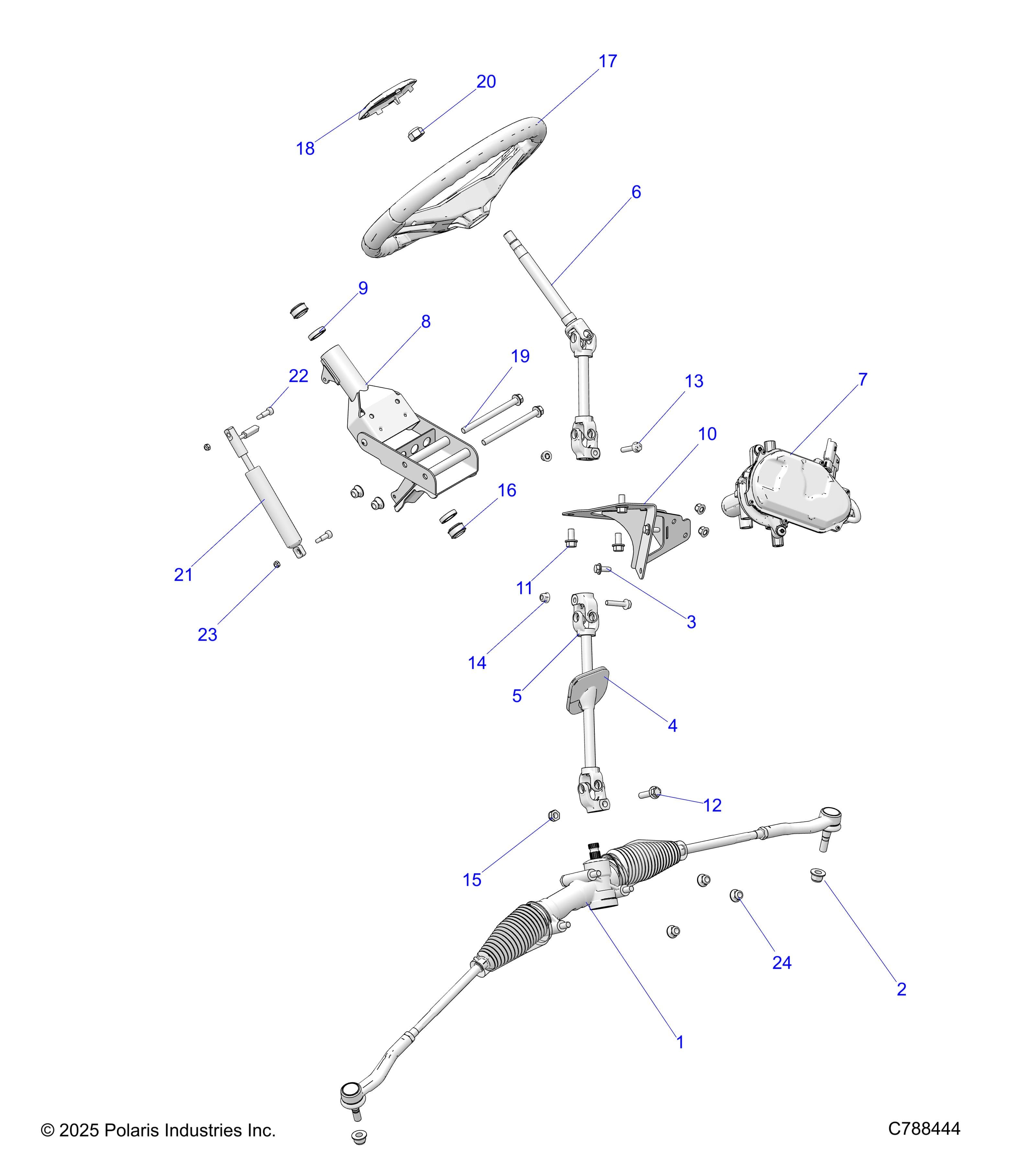 2026 RANGER 1000 XP PREMIUM — STEERING, ASSEMBLY - R26RRE99A9/AF/AH/AB/AS/B9/BF/BH/BB/BS (C788444) diagram