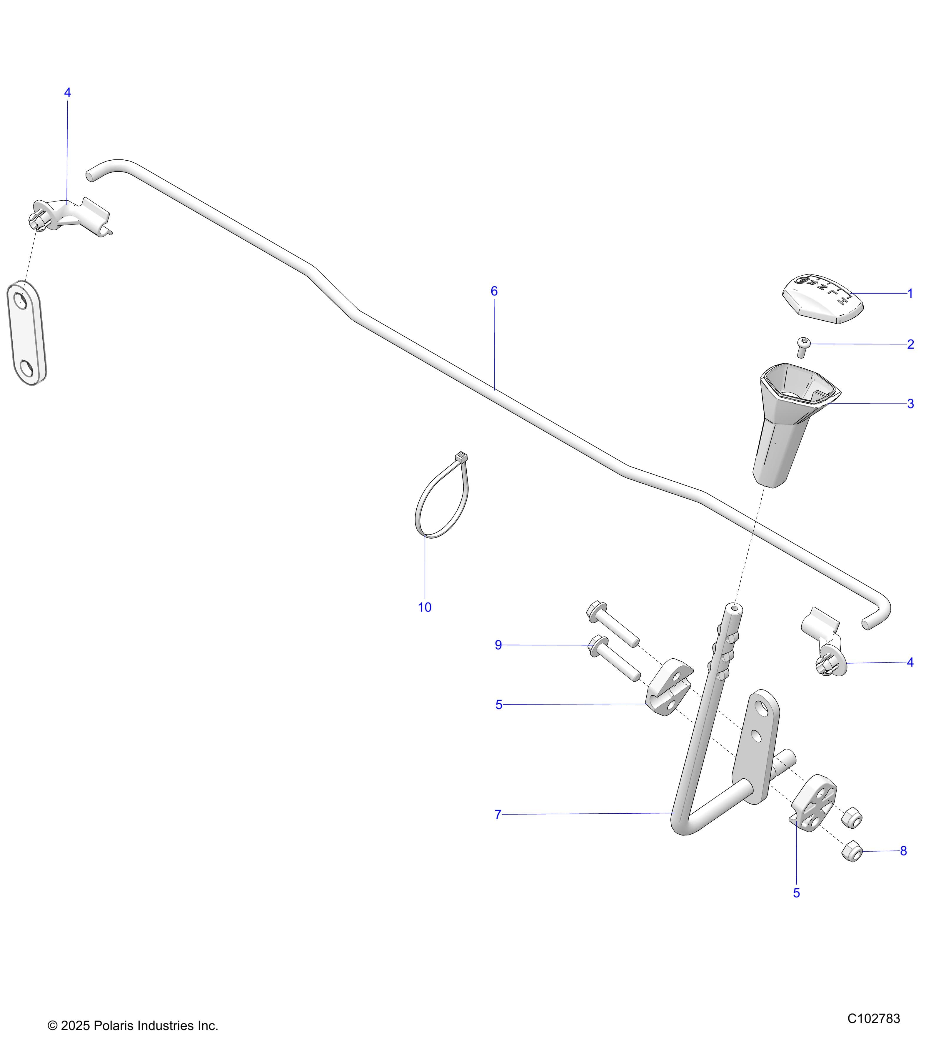 2026 SPORTSMAN TOURING 570 PREM — DRIVE TRAIN, GEAR SELECTOR - A26SDZ57AB (C102783) diagram