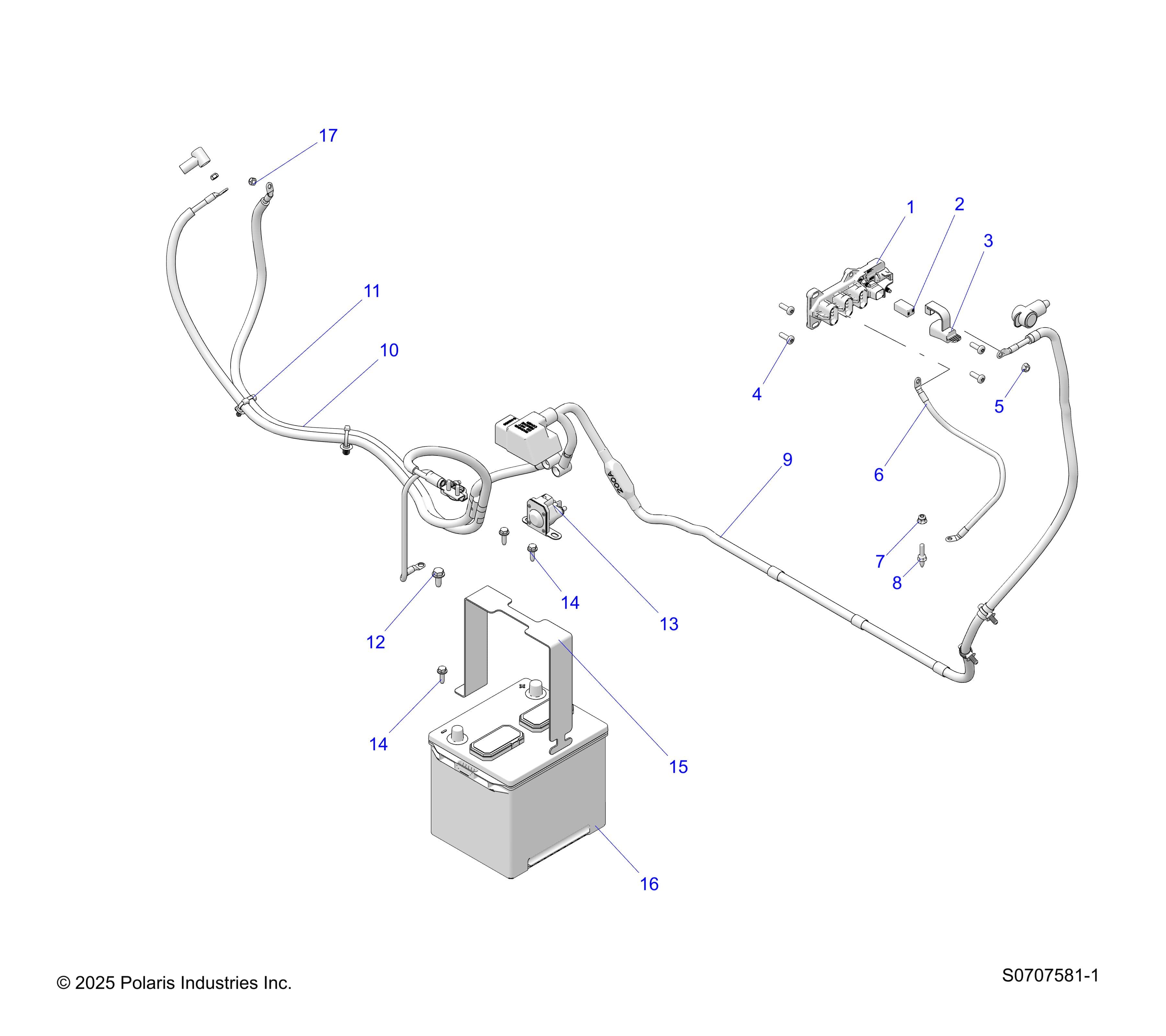 2026 RANGER 1000 NON EPS — ELECTRICAL, BATTERY diagram