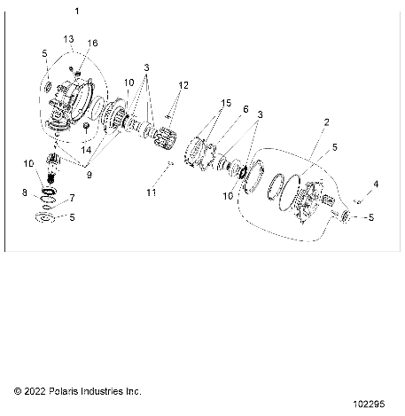 2026 SPORTSMAN TOURING 570 — DRIVE TRAIN, FRONT GEARCASE  - A26SDA57A7 (102295) diagram