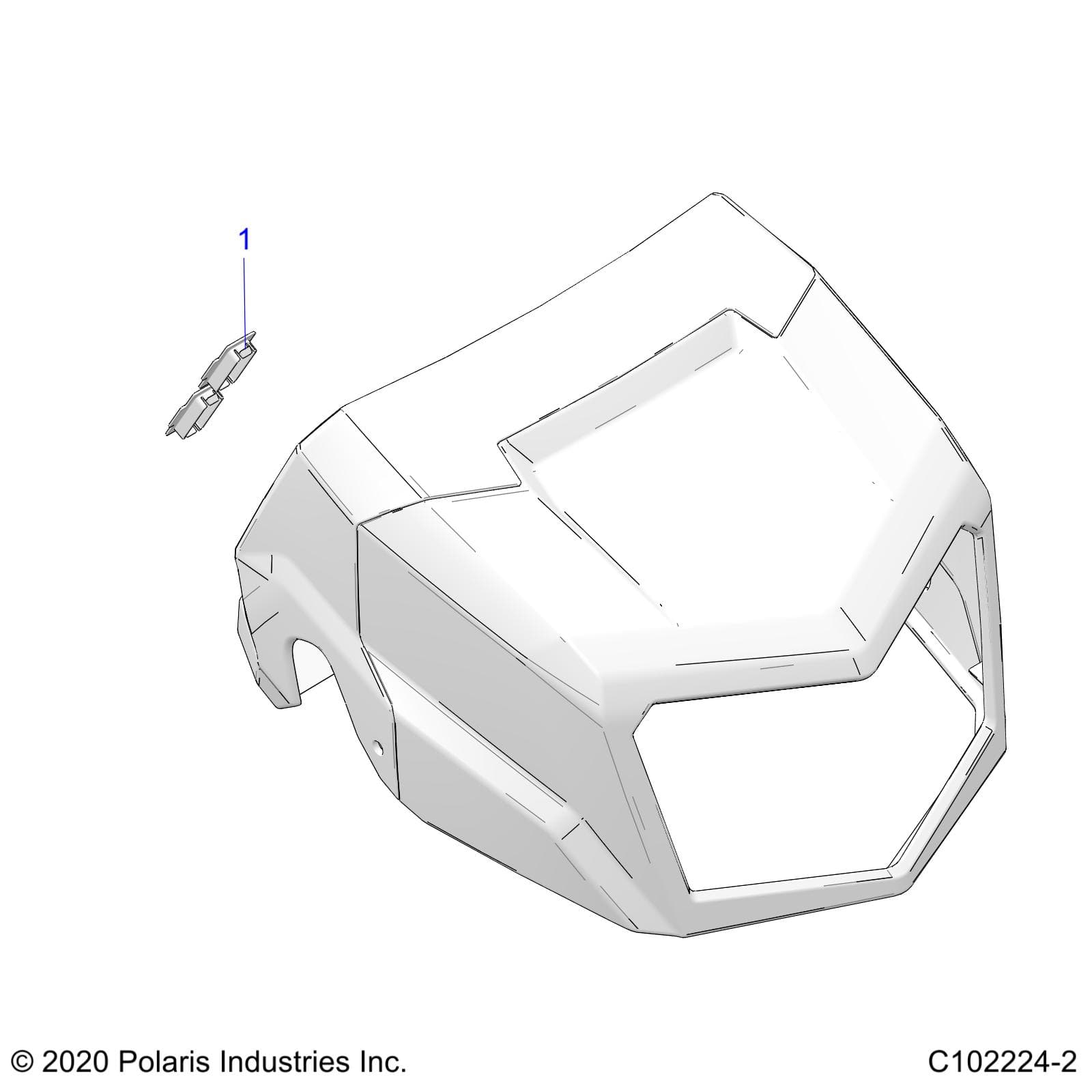 2026 SPORTSMAN TOURING XP 1000 R01 - A26SYY95AK — BODY, HEADLIGHT POD PLUGS - A26SYY95AK (C102224) diagram