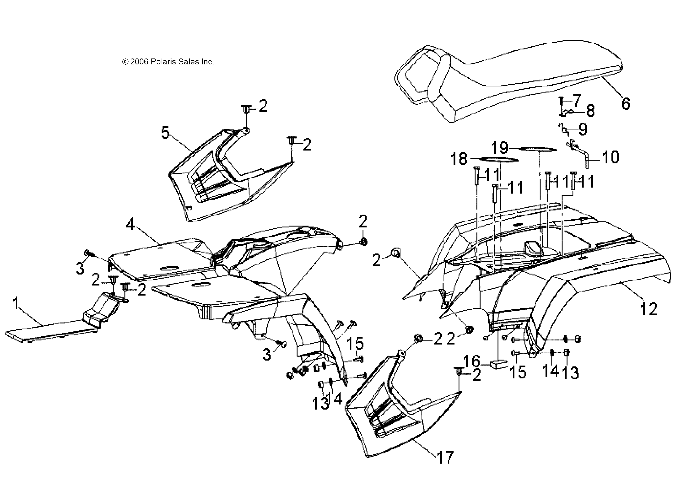 2026 SPORTSMAN 110 R01 - A26YFA11B5 — BODY, CAB and SEAT - A26YFA11B5 (49ATVCAB07SPRT90) diagram