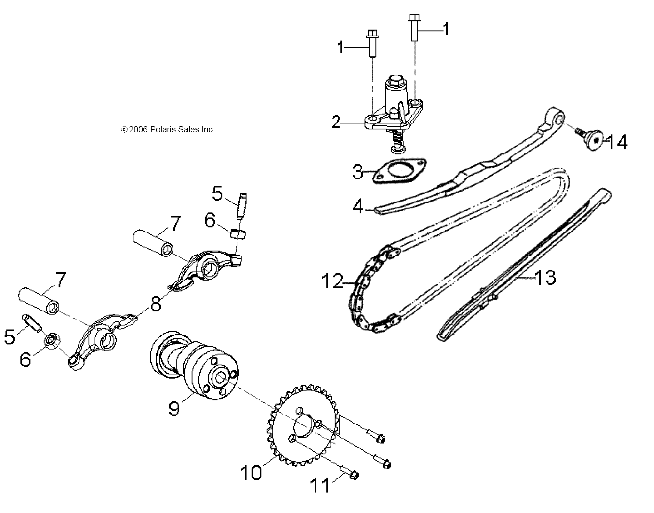 2026 SPORTSMAN 110 R01 - A26YFA11B5 — ENGINE, CAM CHAIN - A26YFA11B5 (49ATVCAMCHAIN07OTLW90) diagram