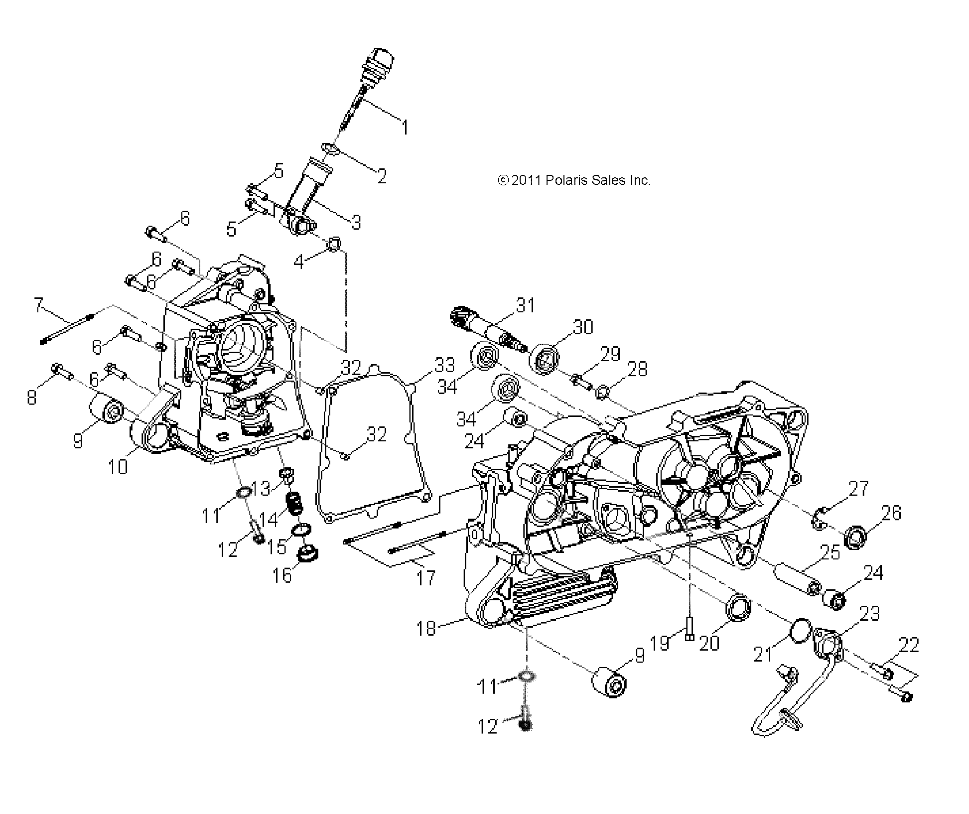 2026 SPORTSMAN 110 R01 - A26YFA11B5 — ENGINE, CRANKCASE - A26YFA11B5 (49ATVCRANKCASE12SP90) diagram