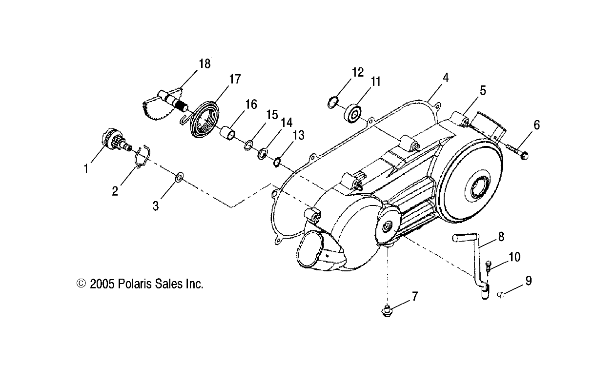 2026 PHOENIX 200 R01 - A26YPA20A4 — ENGINE, CRANKCASE COVER, LH - A26YPA20A4 (49ATVCRANKCASECVRLH08PHX) diagram