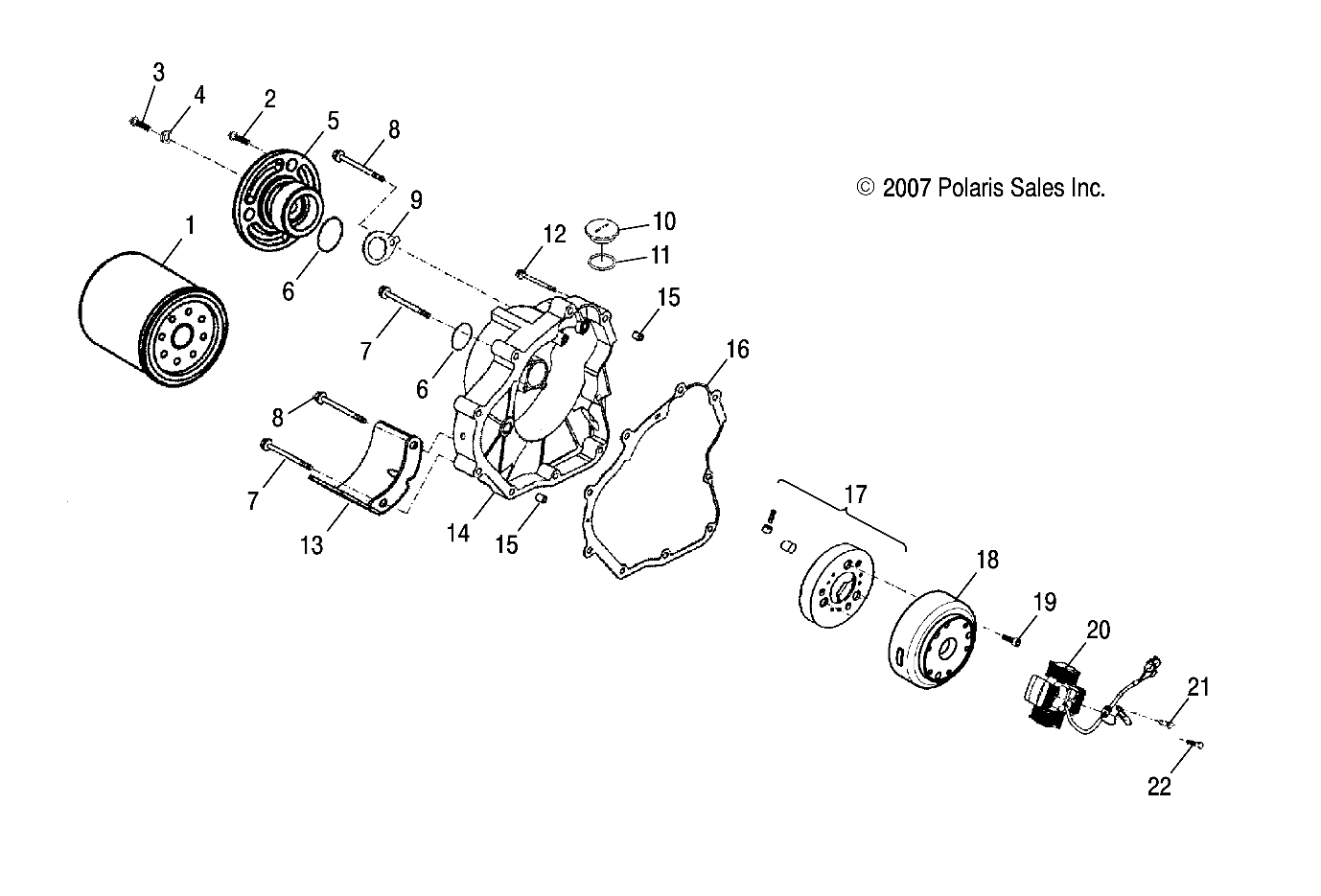 2026 PHOENIX 200 R01 - A26YPA20A4 — ENGINE, CRANKCASE COVER, RH - A26YPA20A4 (49ATVCRANKCASECVRRH09PHX) diagram