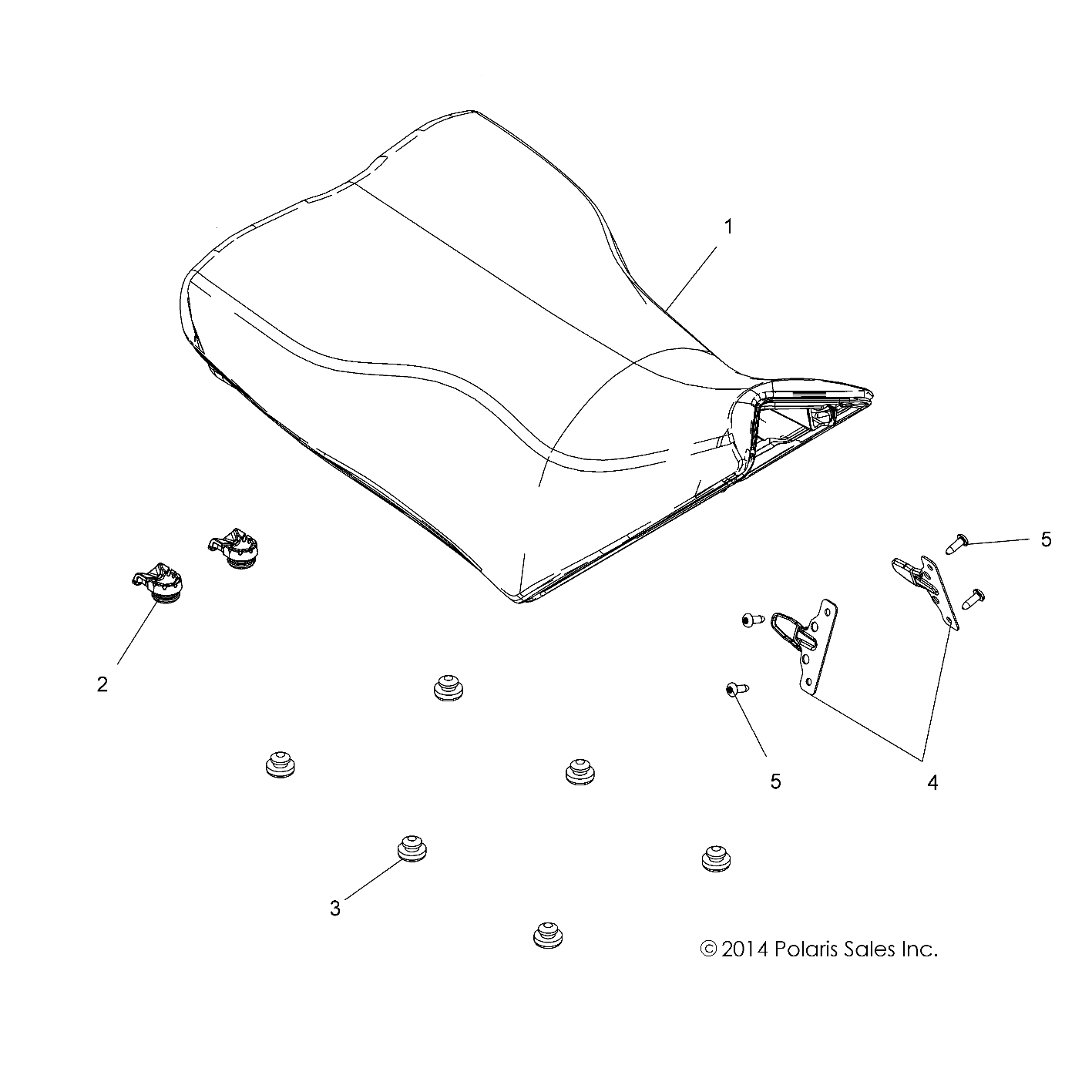 2026 SPORTSMAN TOURING 850 48" R02 - A26SYE85AL — BODY, SEAT, OPERATOR - A26SYE85AL (49ATVSEAT15850TRG) diagram