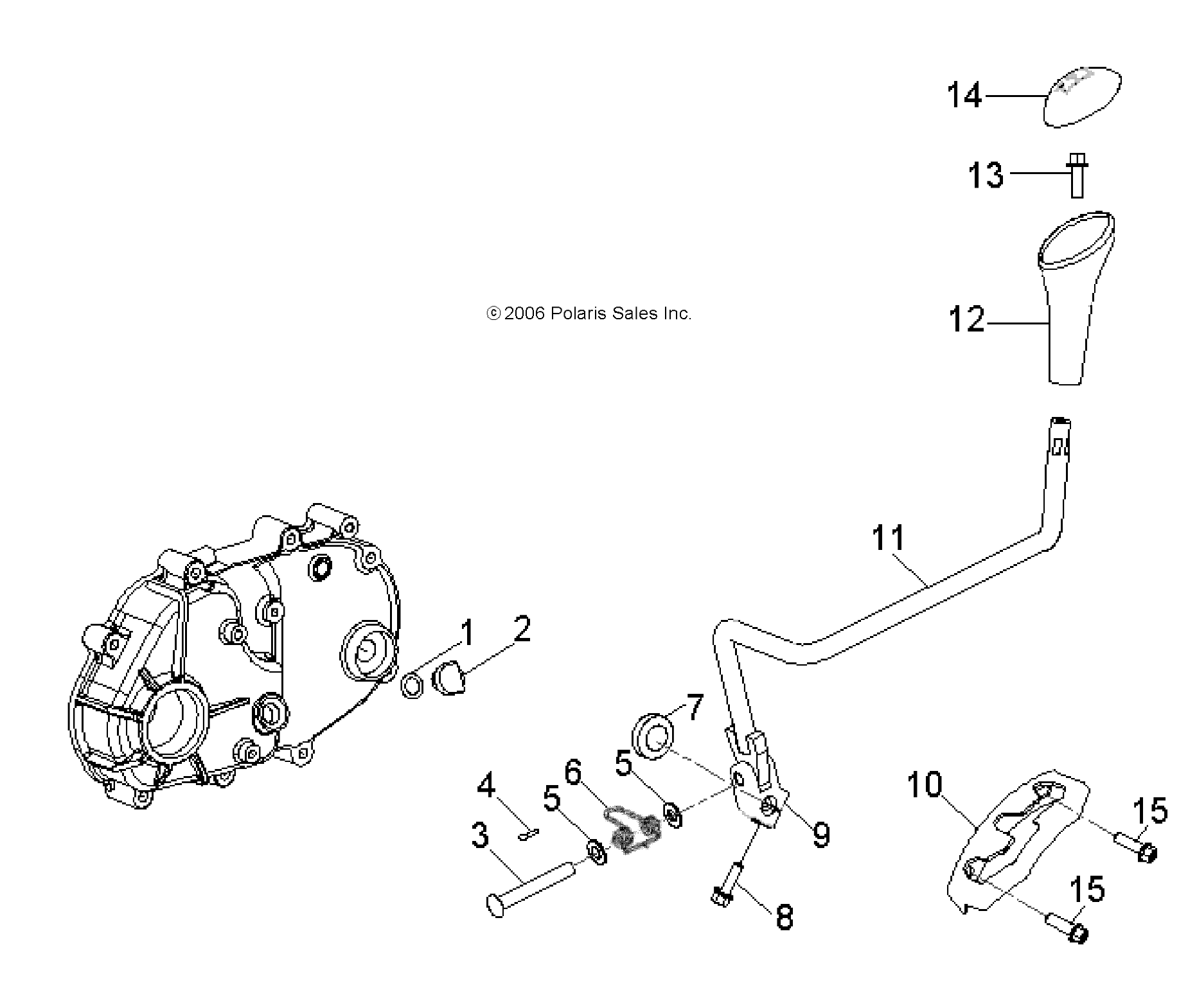 2026 SPORTSMAN 110 R01 - A26YFA11B5 — DRIVE TRAIN, TRANSMISSION SHIFT LEVER - A26YFA11B5 (49ATVSHIFT07OTLW90) diagram