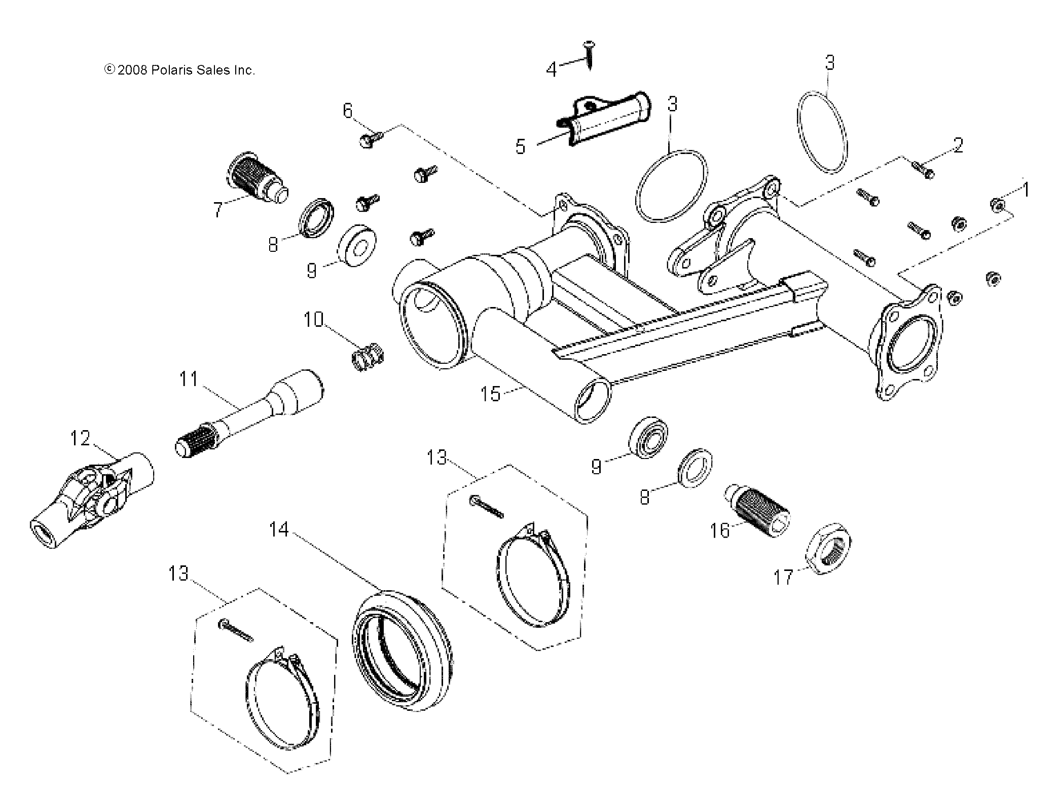 2026 PHOENIX 200 R01 - A26YPA20A4 — CHASSIS, REAR SWING ARM - A26YPA20A4 (49ATVSWINGARMRR07PHX) diagram