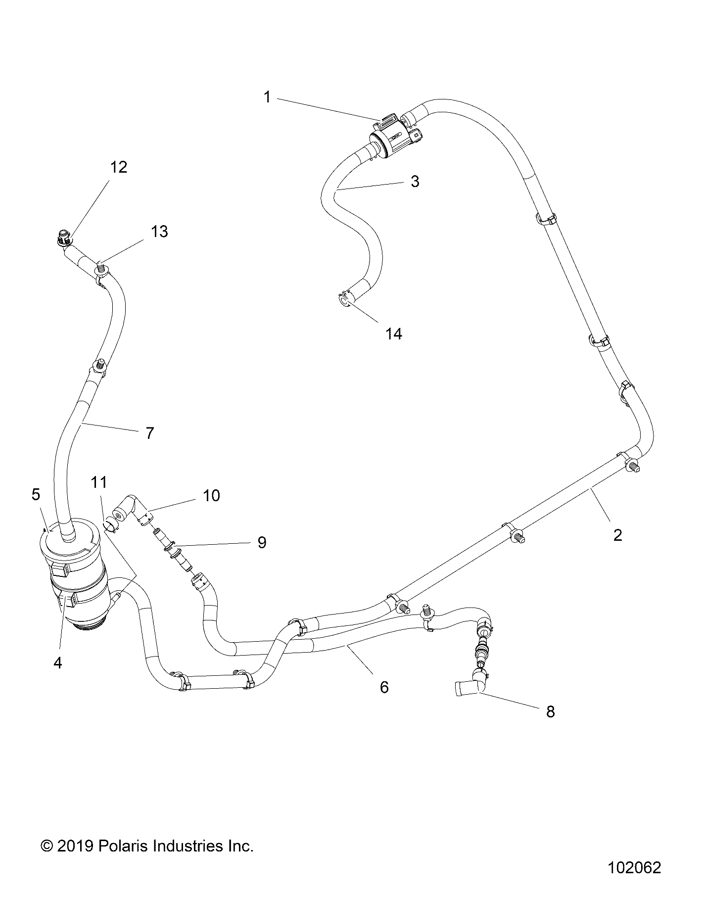 2026 RANGER 150 EFI — FUEL SYSTEM, FUEL TANK EVAP - R26HZA15B5 (102062) diagram