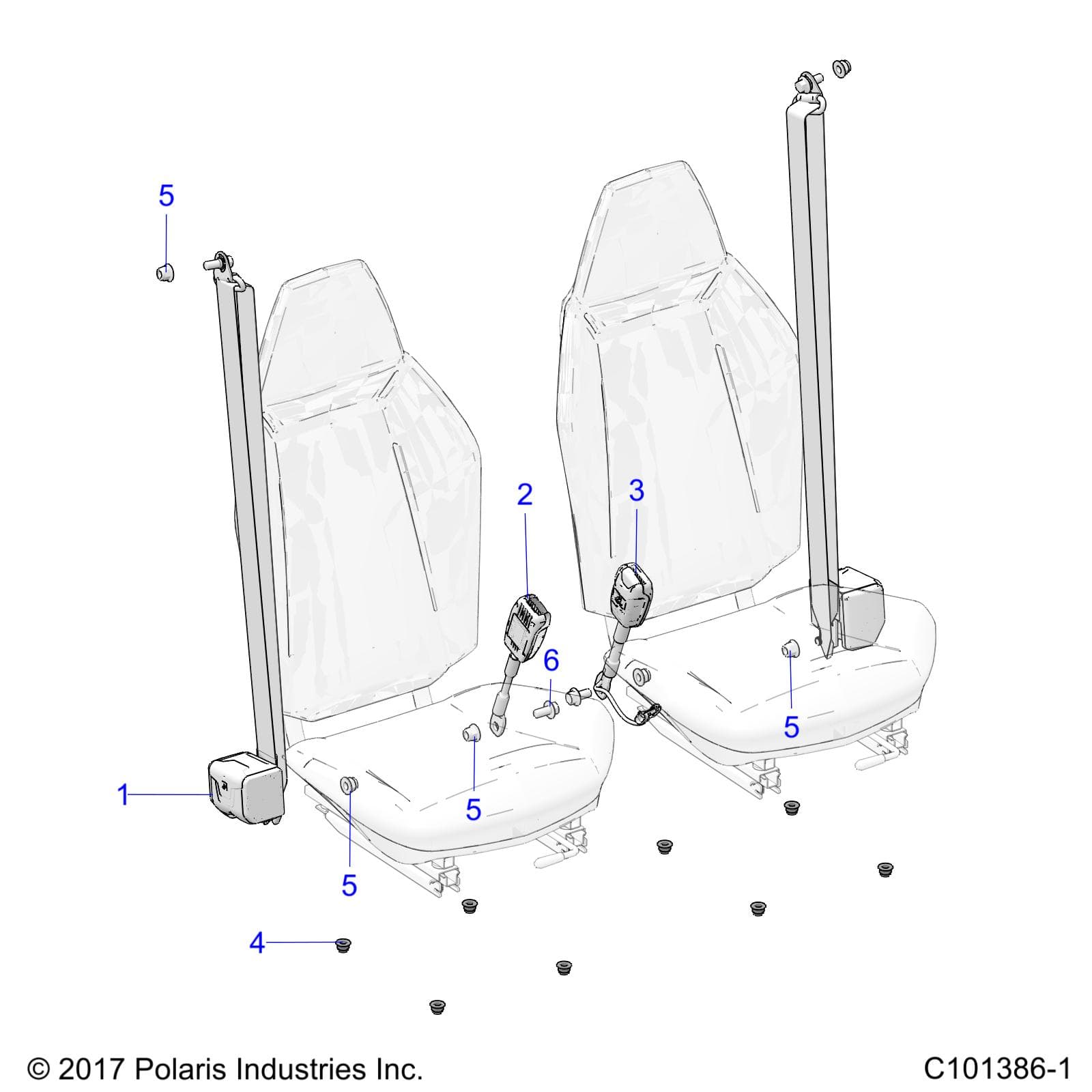 2026 RANGER 150 EFI AU — BODY, SEAT BELTS - R26HZA15D5 (C101386-1) diagram