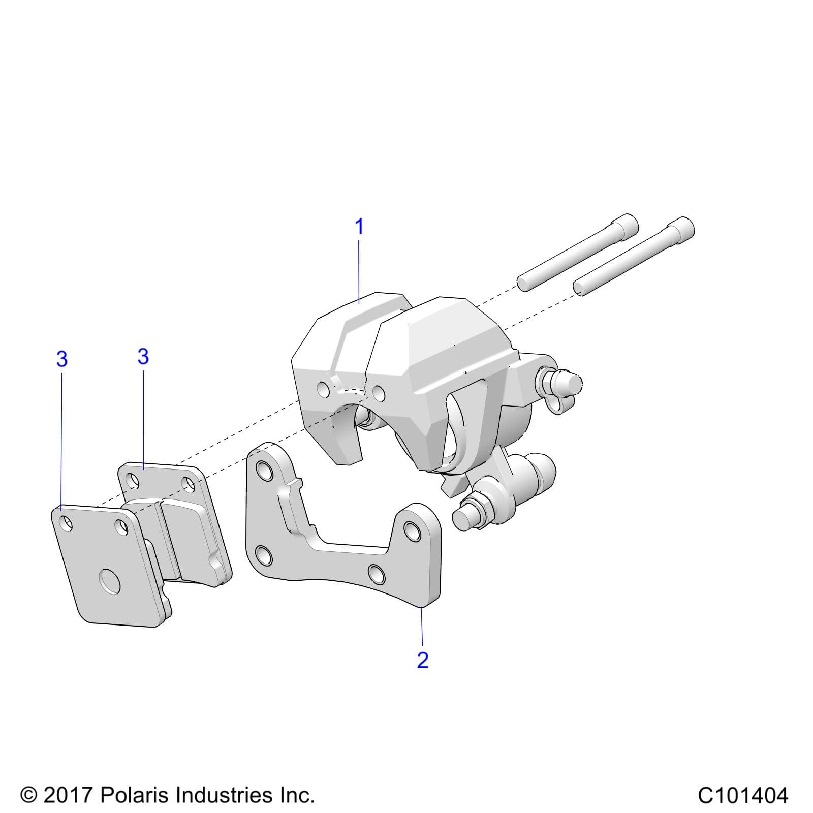 2026 RANGER 150 EFI β BRAKES, CALIPER, FRONT - R26HZA15A5/B5 (C101404) diagram