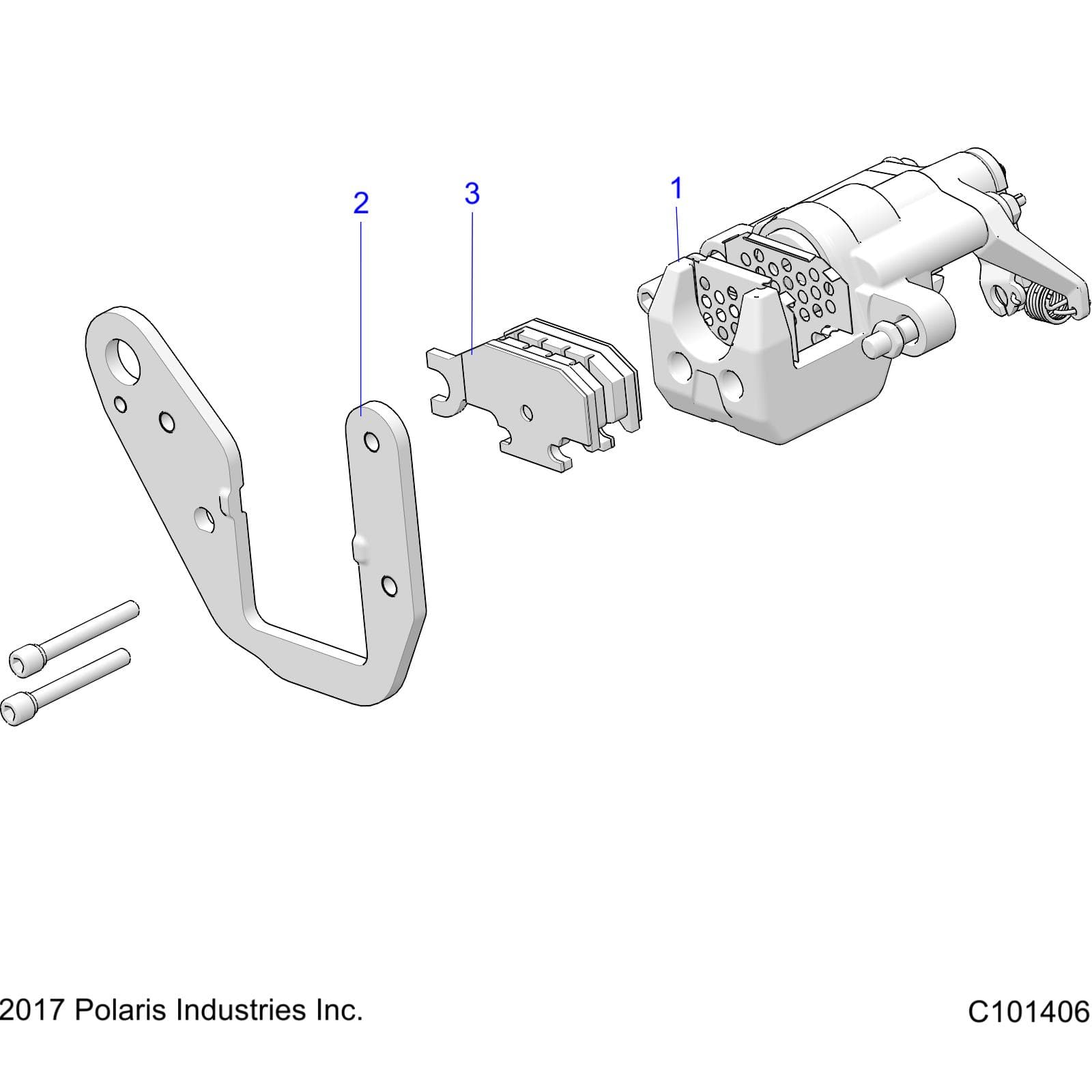 2026 RANGER 150 EFI AU — BRAKES, REAR CALIPER - R26HZA15D5 (C101406) diagram