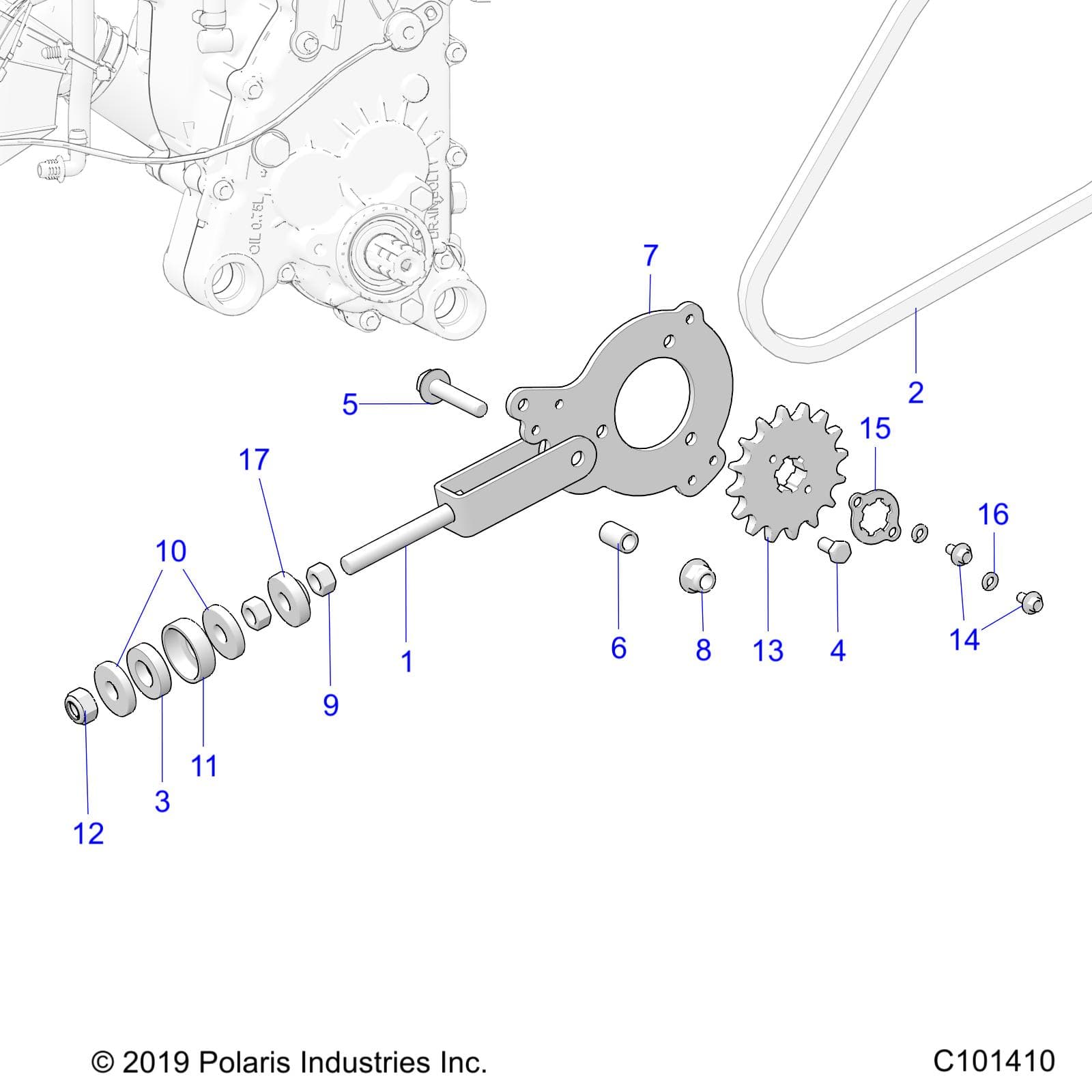 2026 RANGER 150 EFI AU — DRIVE TRAIN, CHAIN TENSIONER AND SPROCKET - R26HZA15D5 (C101410) diagram