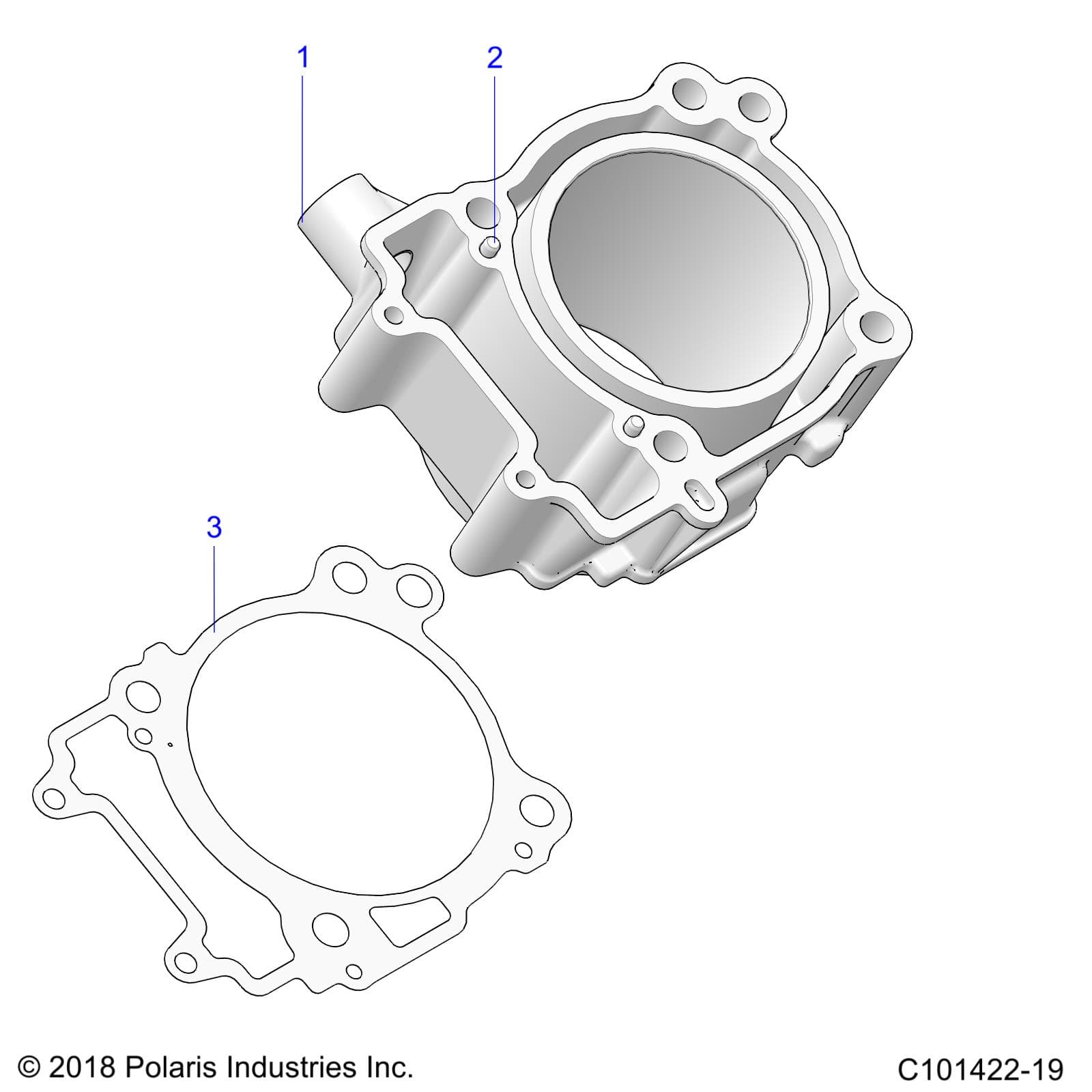 2026 SPORTSMAN TOURING 570 — ENGINE, CYLINDER - A26SDA57A7 (C101422-19) diagram