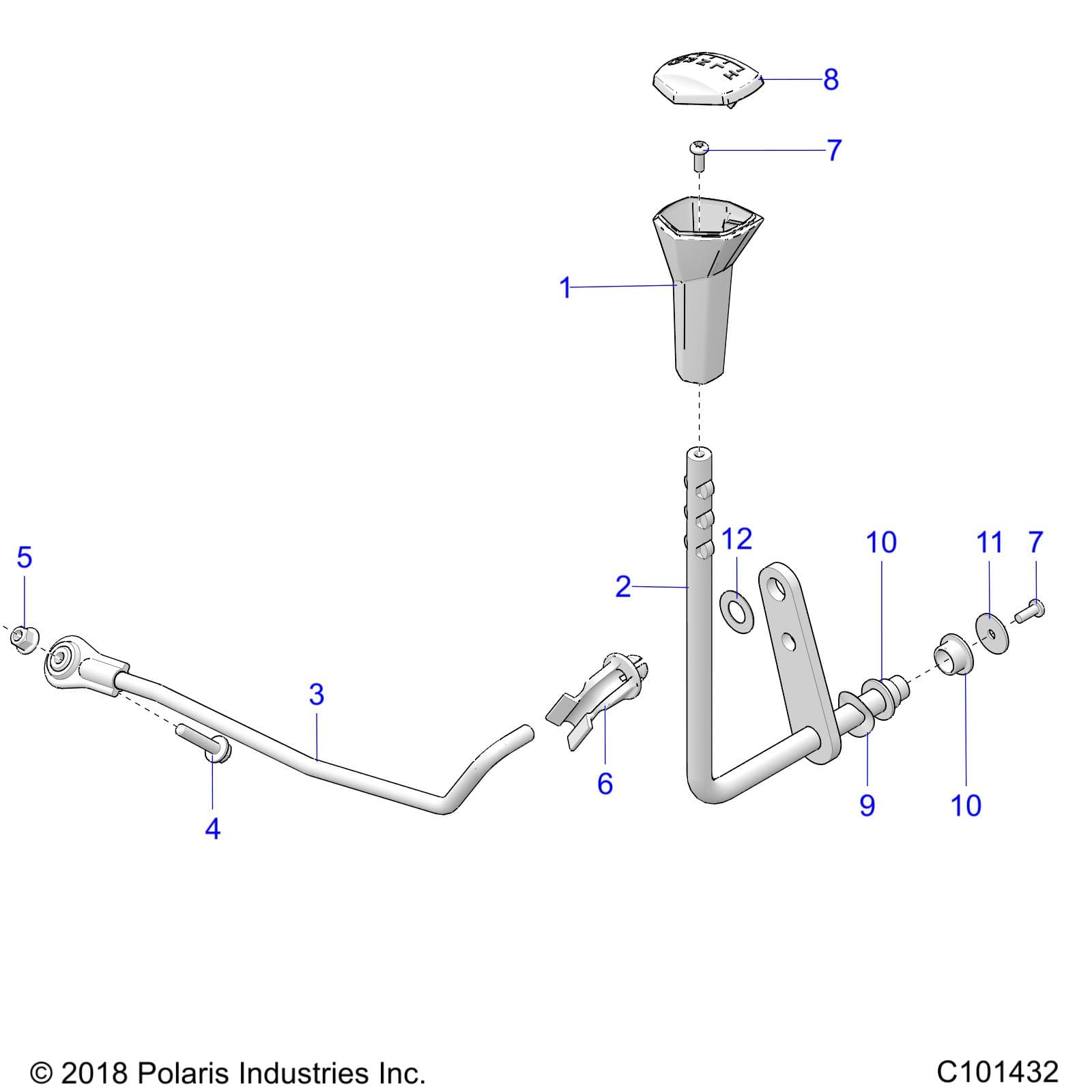 2026 SPORTSMAN TOURING XP 1000 R01 - A26SYY95AK — DRIVE TRAIN, GEAR SELECTOR - A26SYY95AK (C101432) diagram