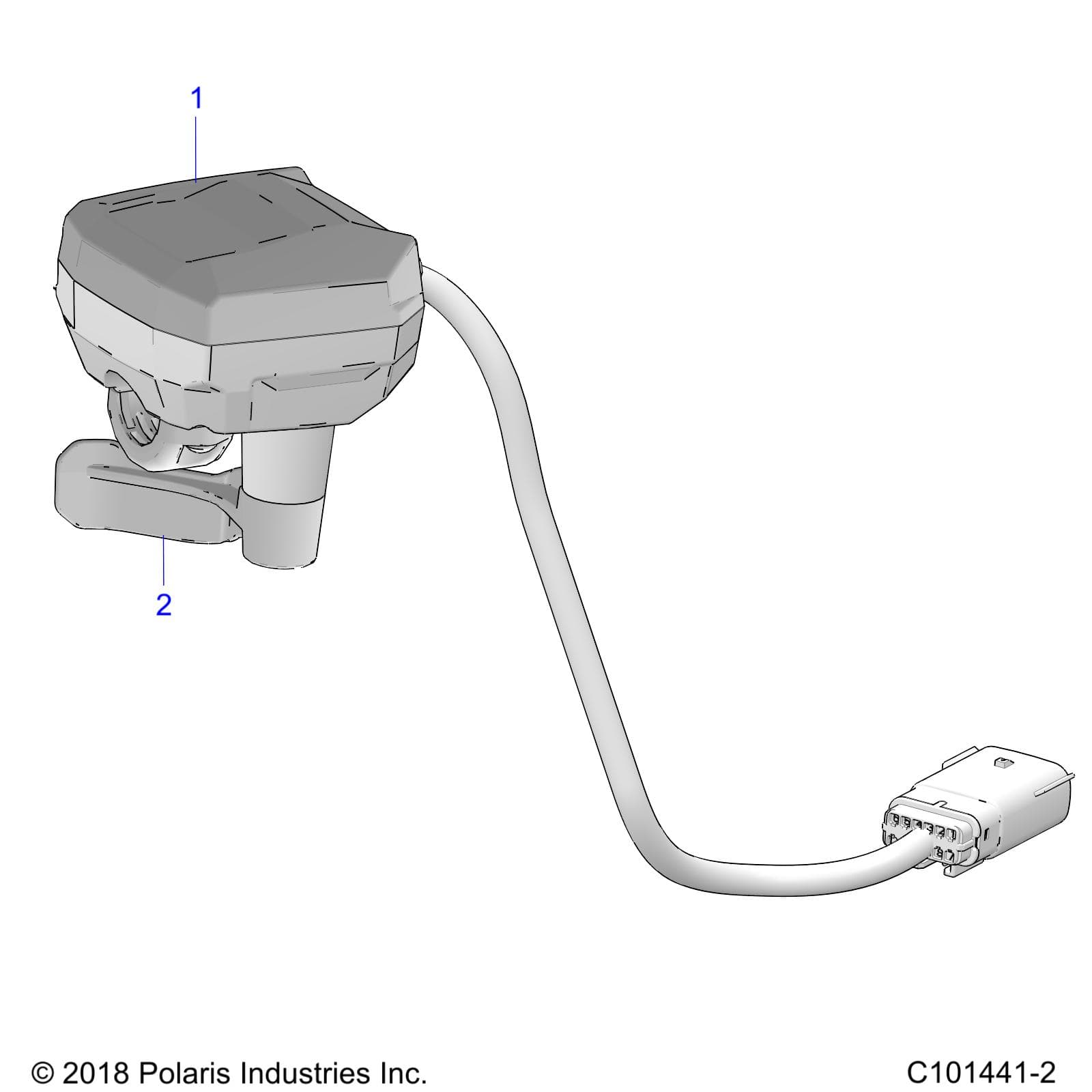 2026 SPORTSMAN 450 EPS 50S — STEERING, CONTROLS, THROTTLE ASM - A26SEE50B1/B4 (C101441) diagram