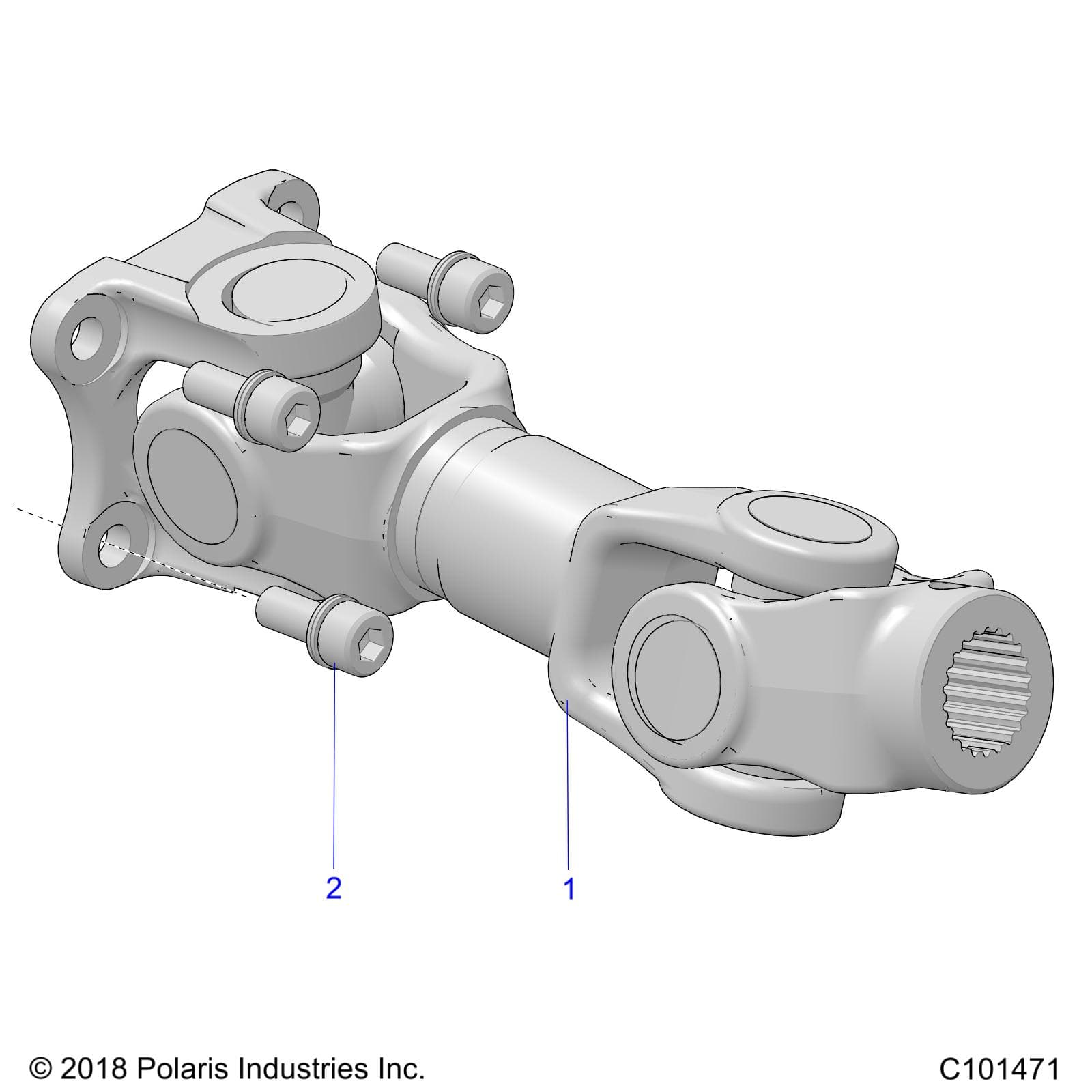 2026 SPORTSMAN 1000 ULTIMATE 49S R01 - A26SXR95AG — DRIVE TRAIN, PROP SHAFT, REAR - A26SXR95AG (C101471) diagram