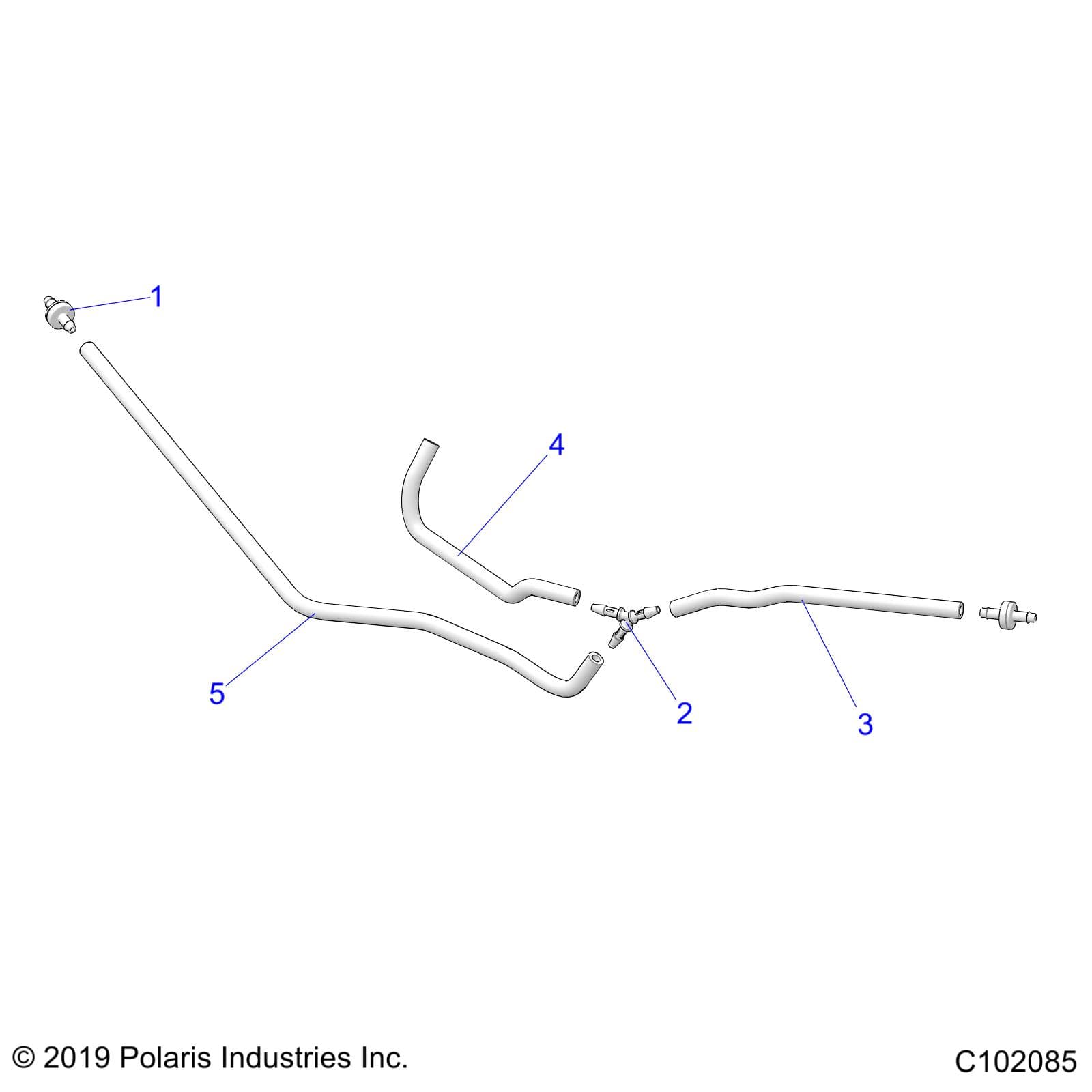 2026 SCRAMBLER XP 1000 S 49S R01 - A26SGE95AB — FUEL SYSTEM, FUEL TANK VENTING - A26SGE95AB (C102085) diagram