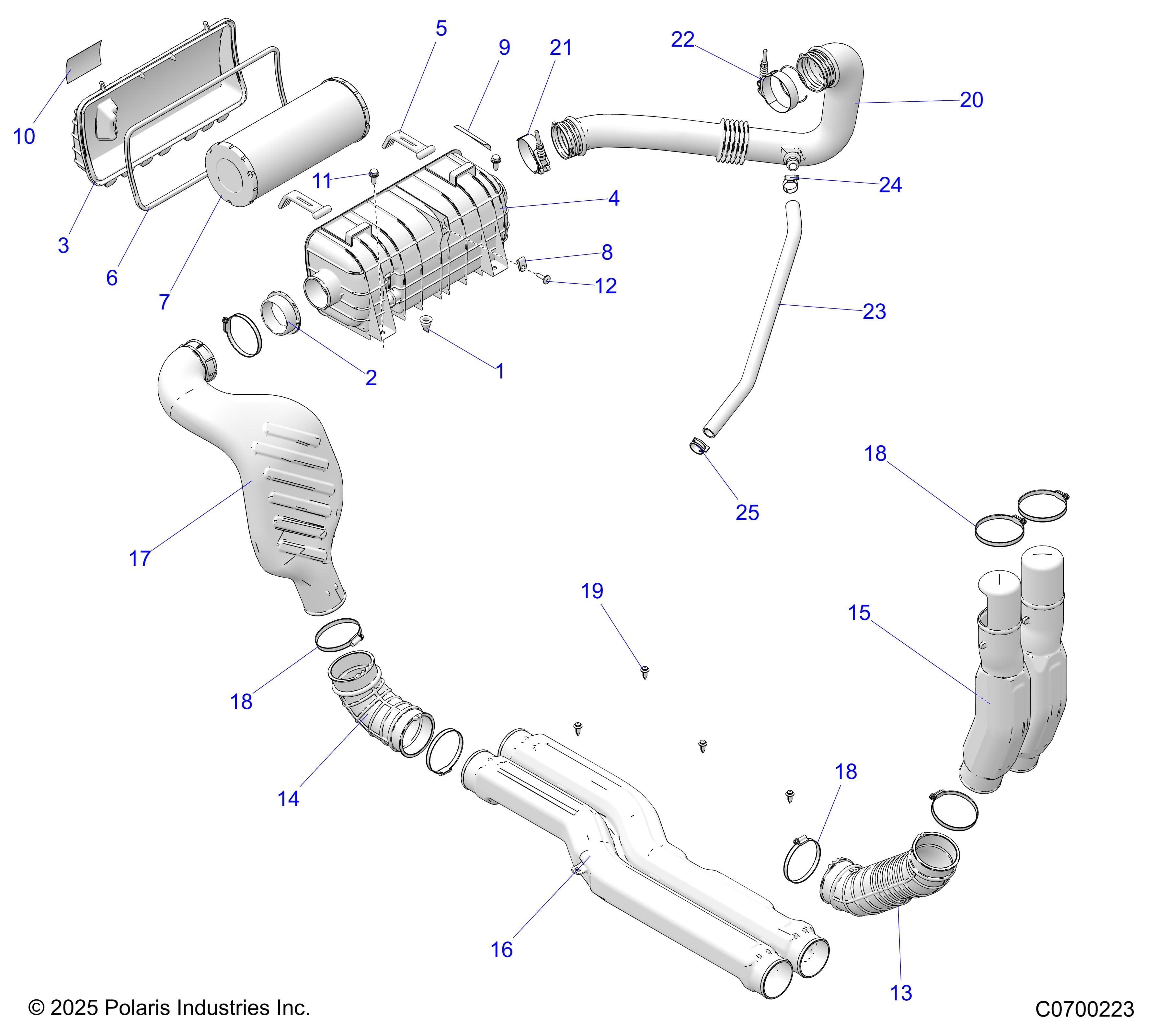 2026 GENERAL 1000 PREMIUM — ENGINE, AIR INTAKE SYSTEM diagram