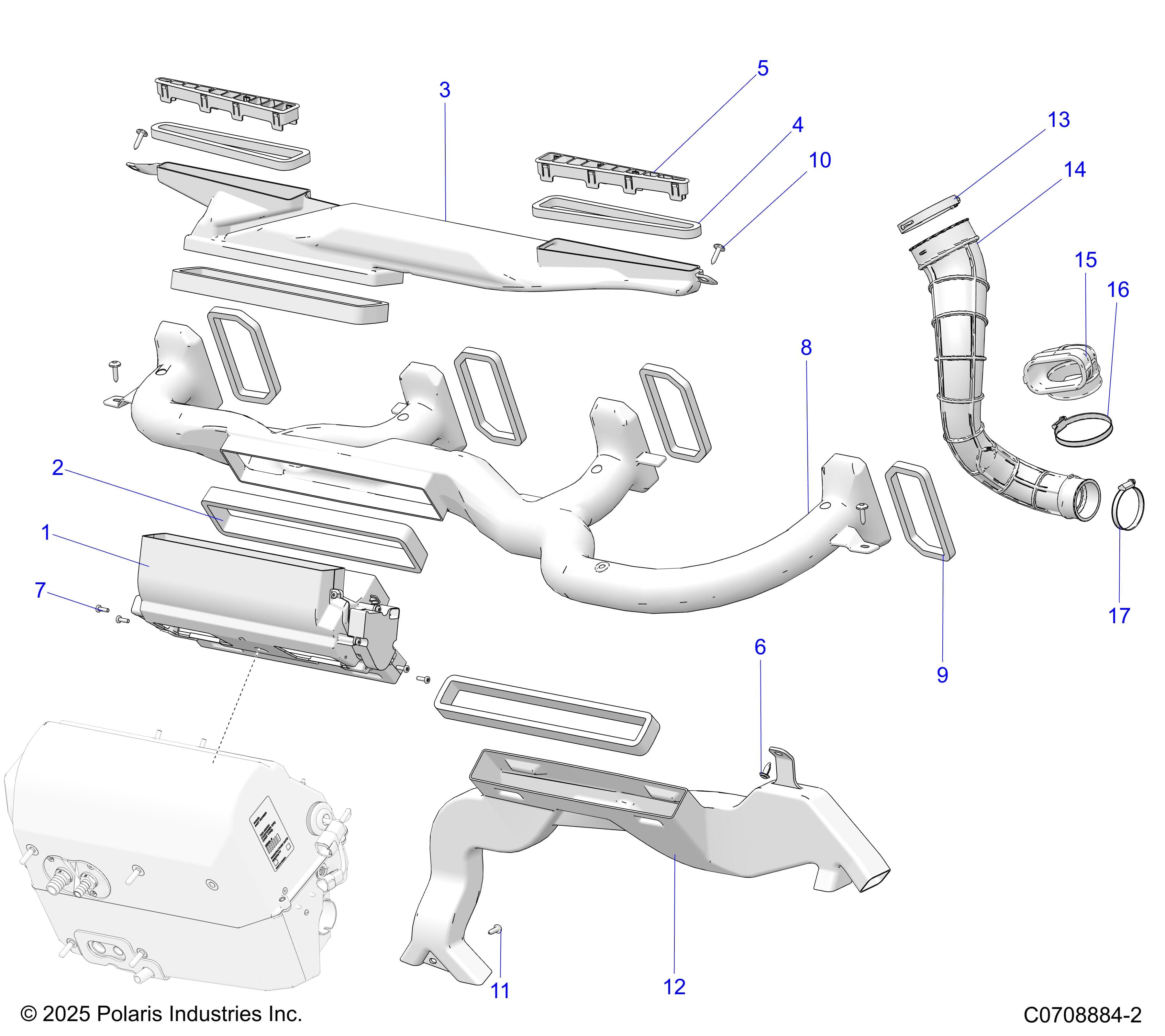 2026 POLARIS XPEDITION ADV NORTHSTAR — BODY, HVAC DUCTING diagram