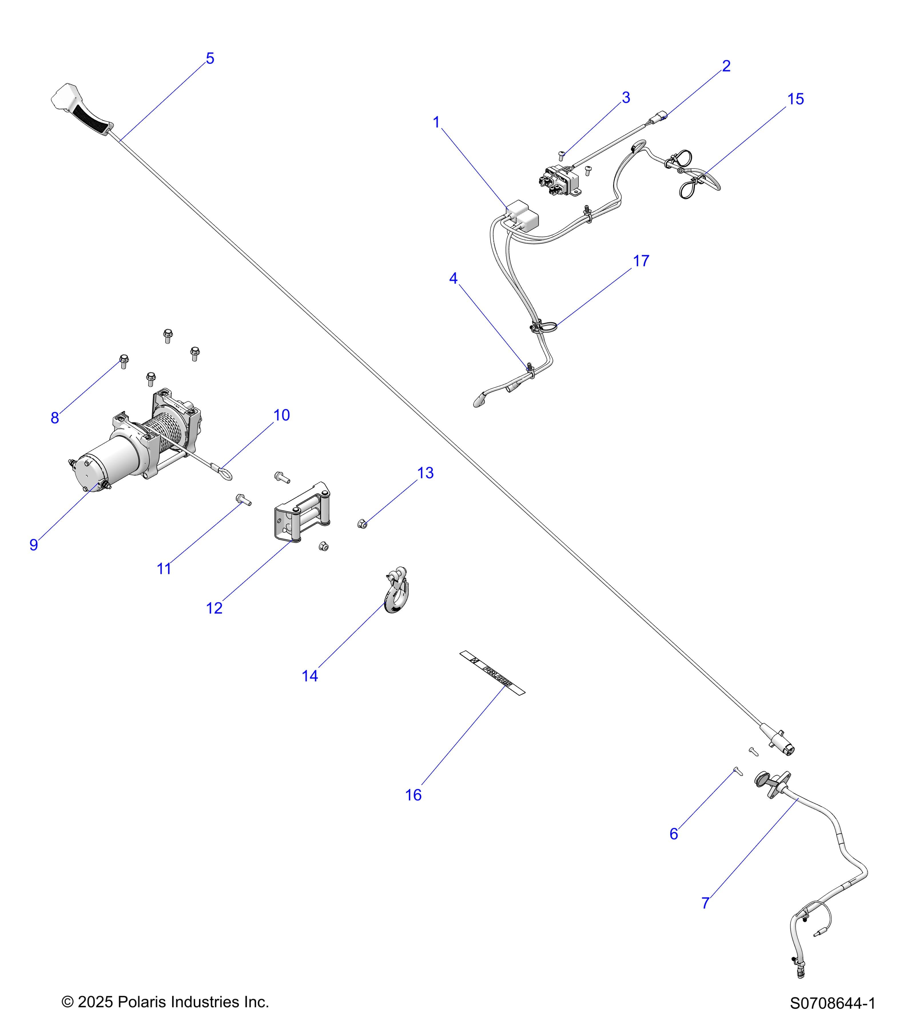 2026 RANGER 500 — CHASSIS, WINCH diagram