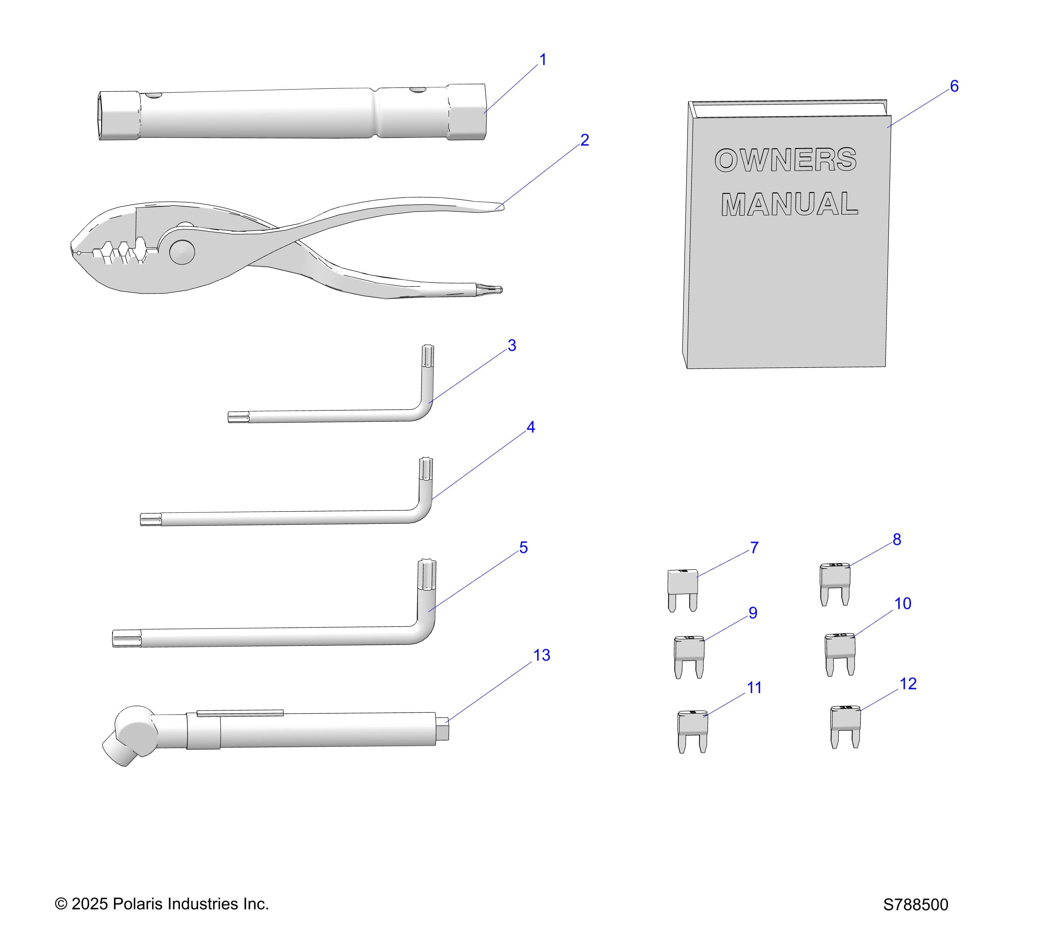 2026 RANGER 1000 NON EPS — REFERENCE, TOOL KIT & OWNERS MANUALS diagram