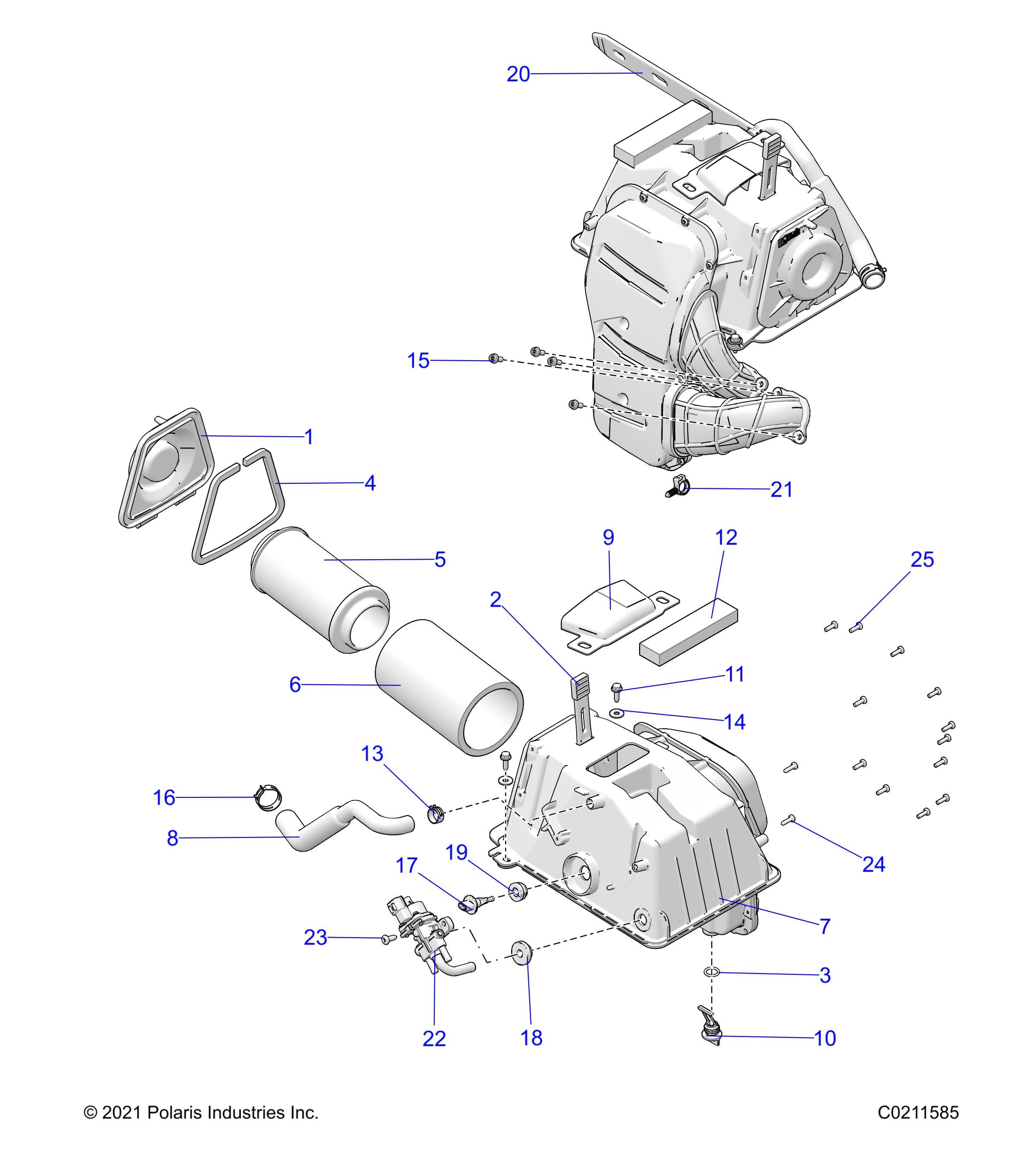 2026 SPORTSMAN TOURING XP 1000 R01 - A26SYY95AK — ENGINE, AIR INTAKE - A26SYY95AK (C0211585) diagram