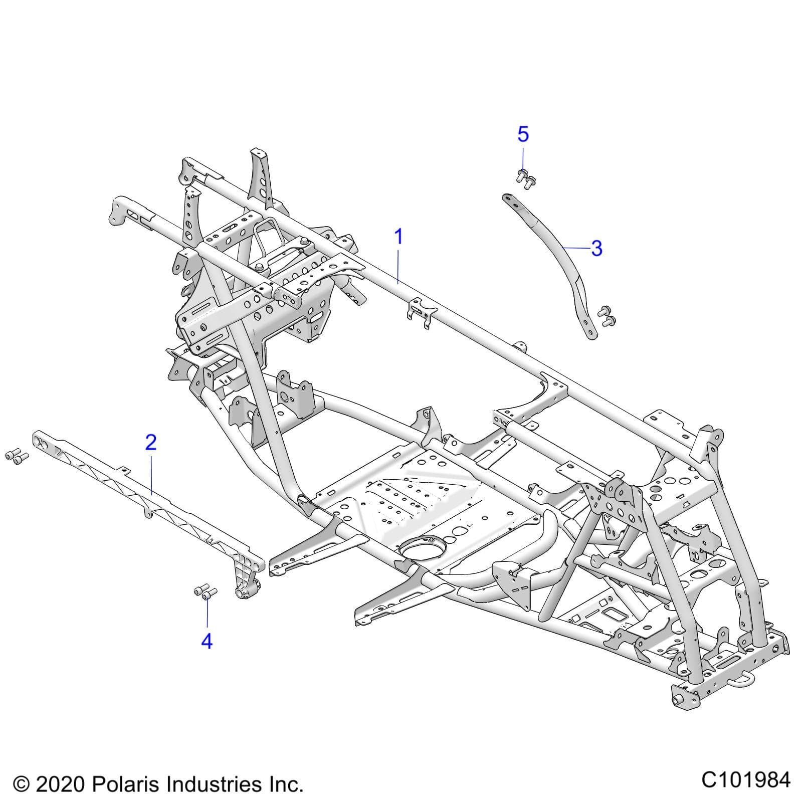 2026 SPORTSMAN 850 EPS PREM 48" R01 - A26SXE85AN/AZ — CHASSIS, MAIN FRAME - A26SXE85AN/AZ (C101984) diagram