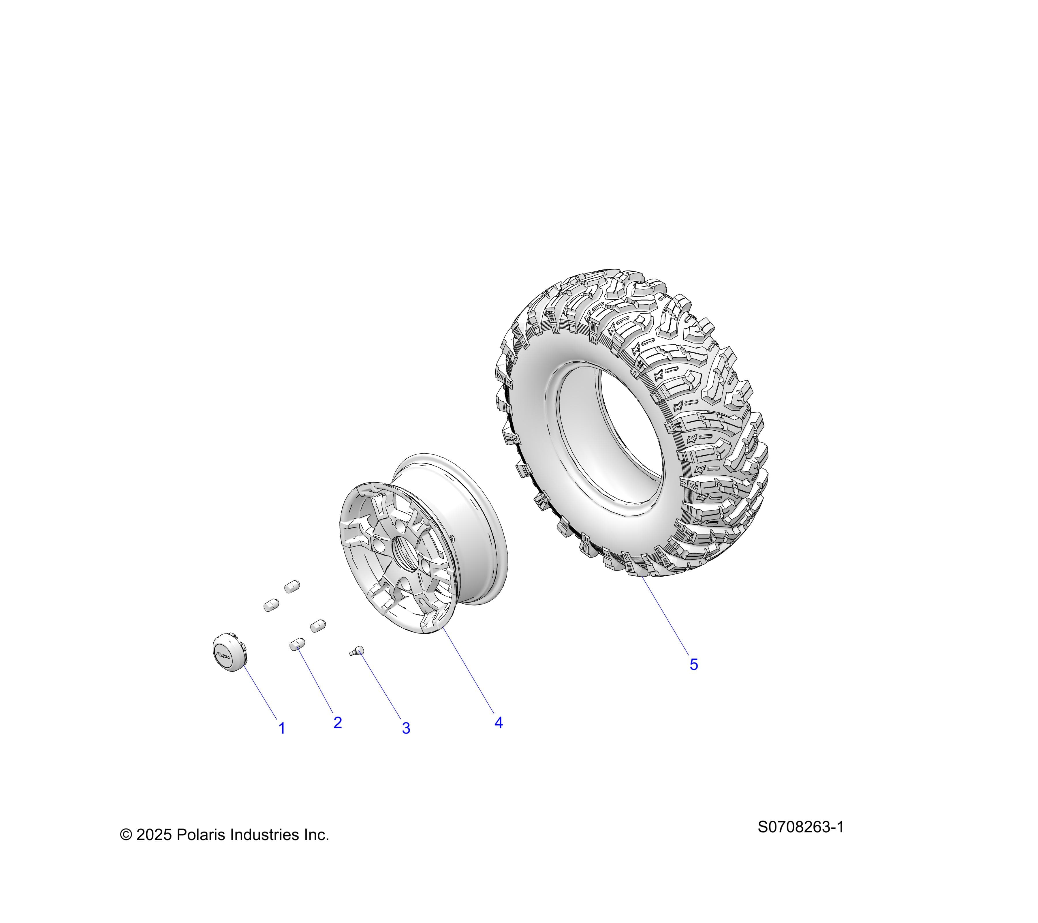 2026 RANGER 1000 XP CREW NORTHSTAR TEXAS EDITION — WHEELS, FRONT, MACHINED diagram