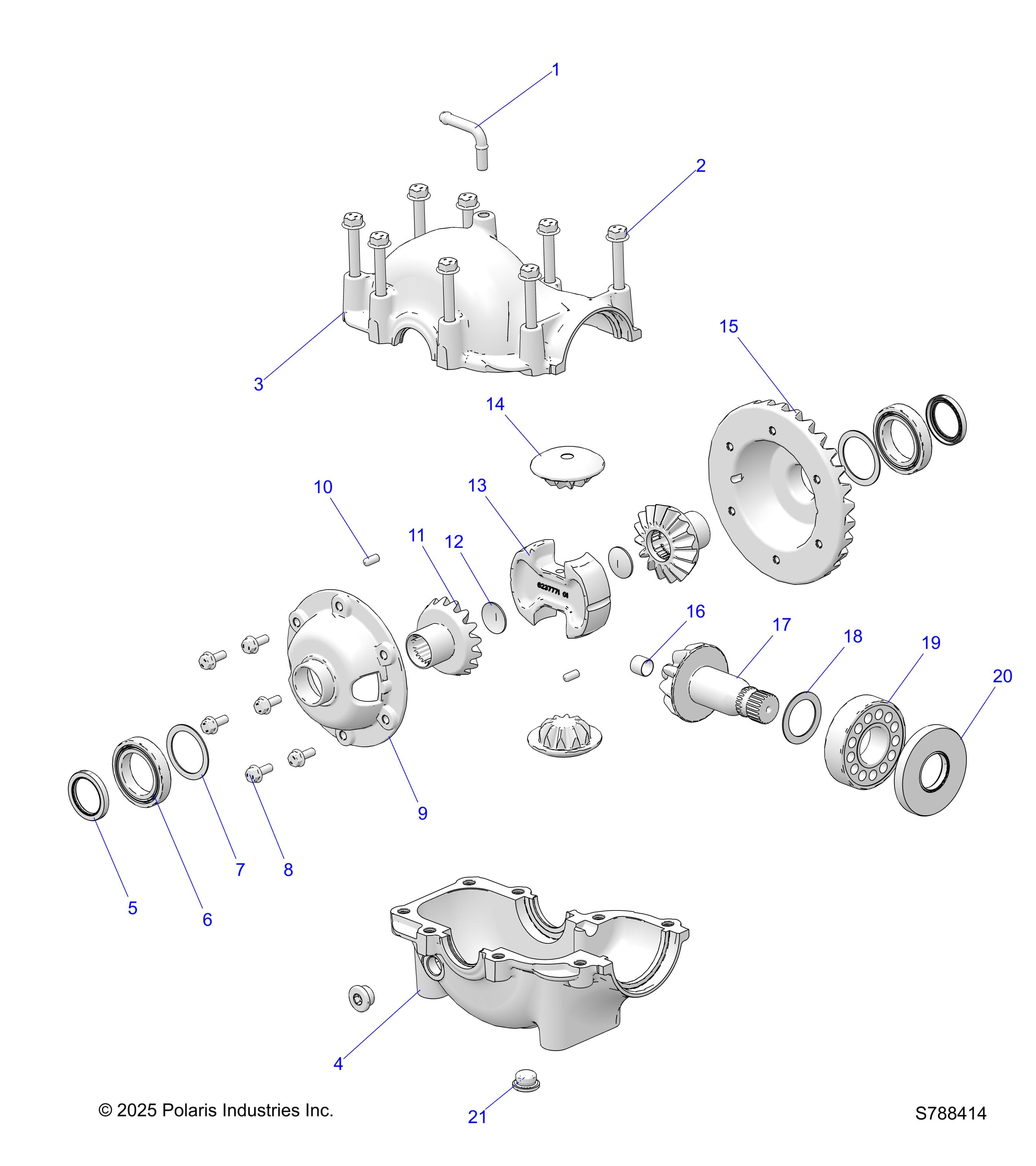 2026 RANGER 500 — DRIVE TRAIN, FRONT GEARCASE INTERNALS diagram