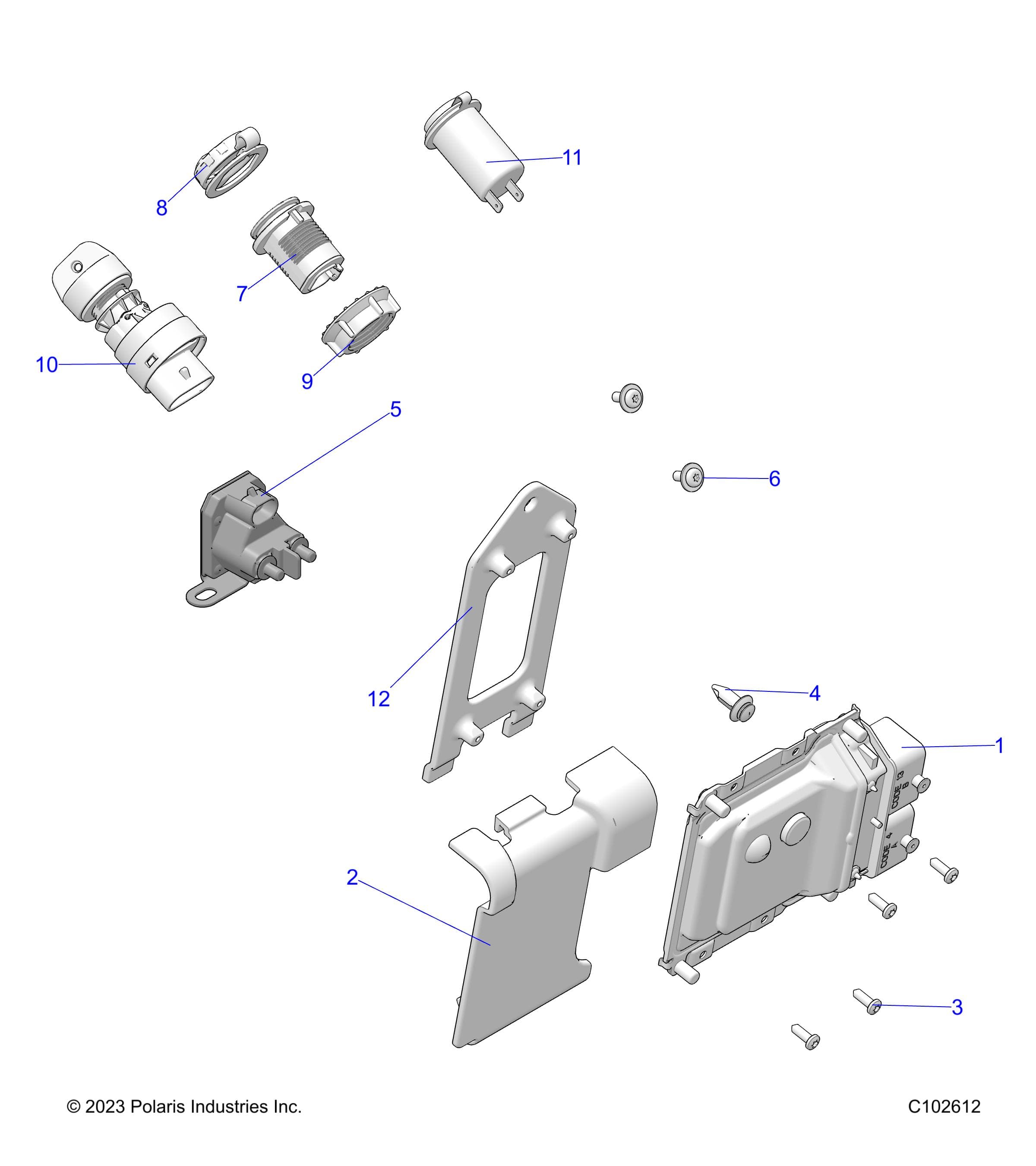 2026 SPORTSMAN TOURING 570 — ELECTRICAL, SWITCHES, SENSORS and ECM - A26SDA57A7 (C102612) diagram