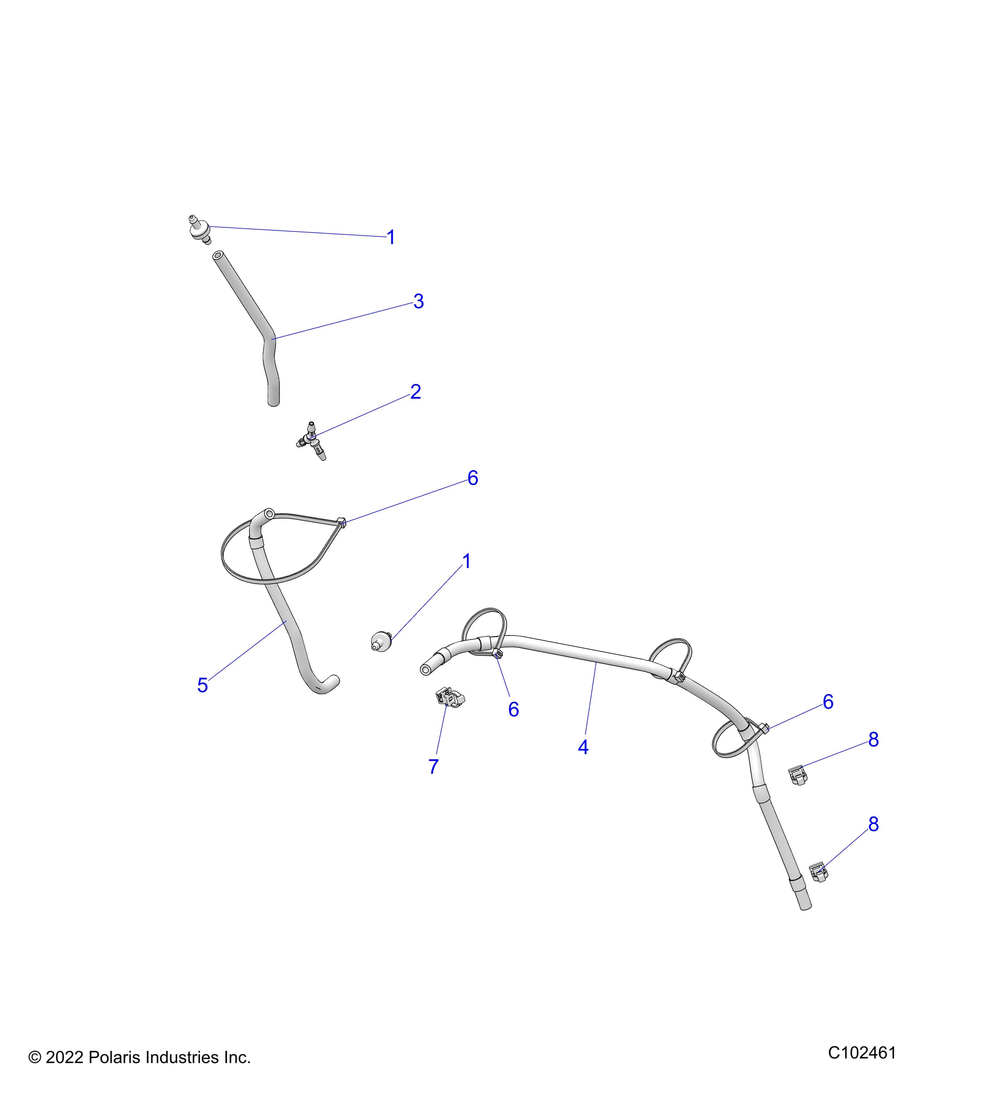 2026 SPORTSMAN 1000 ULTIMATE 49S R01 - A26SXR95AG — FUEL SYSTEM, FUEL TANK VENTING - A26SXR95AG  (C102461) diagram