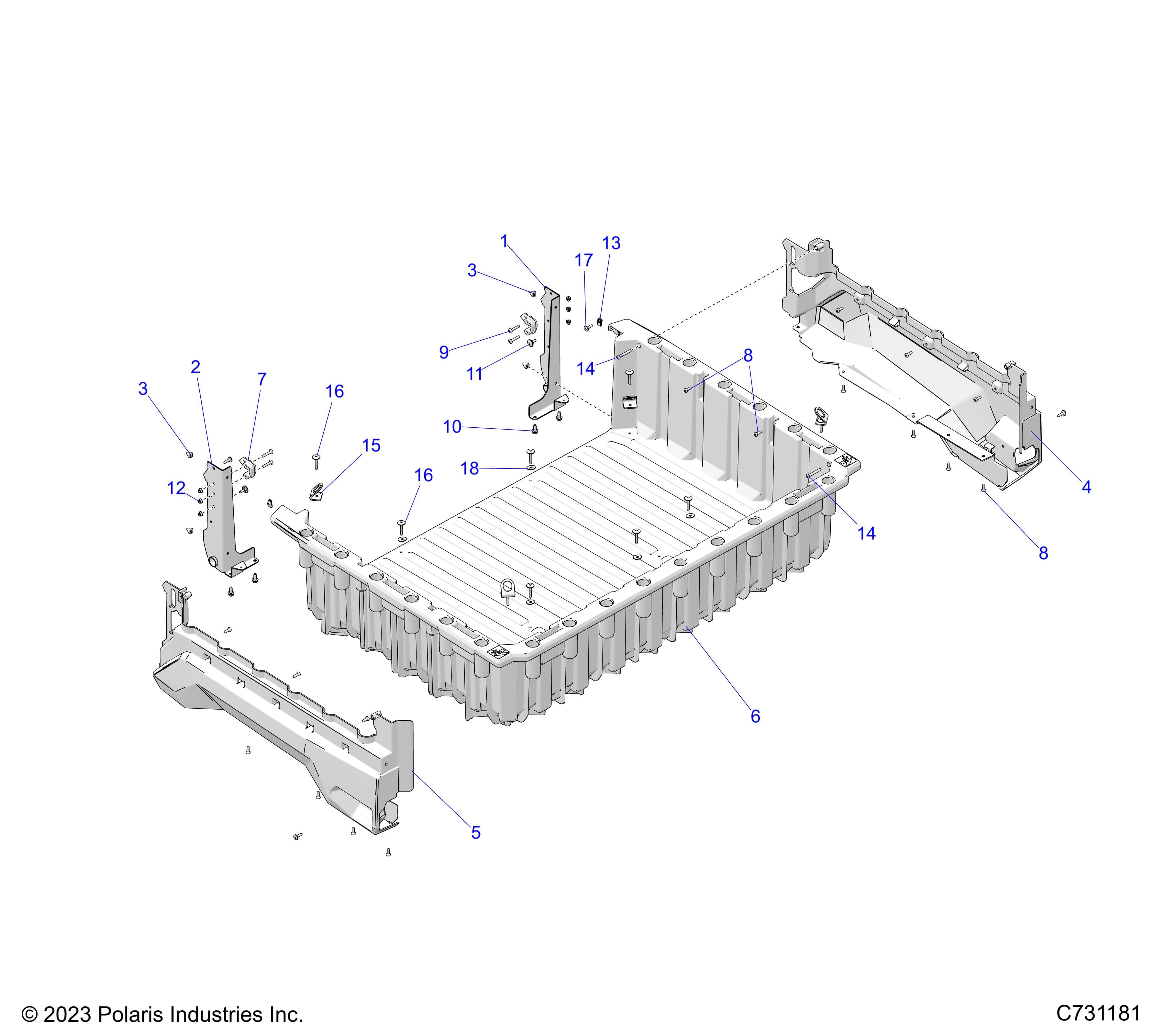 2026 RANGER 1000 NON EPS — BODY, BOX - R26TAA99A1/B1 (C731181) diagram