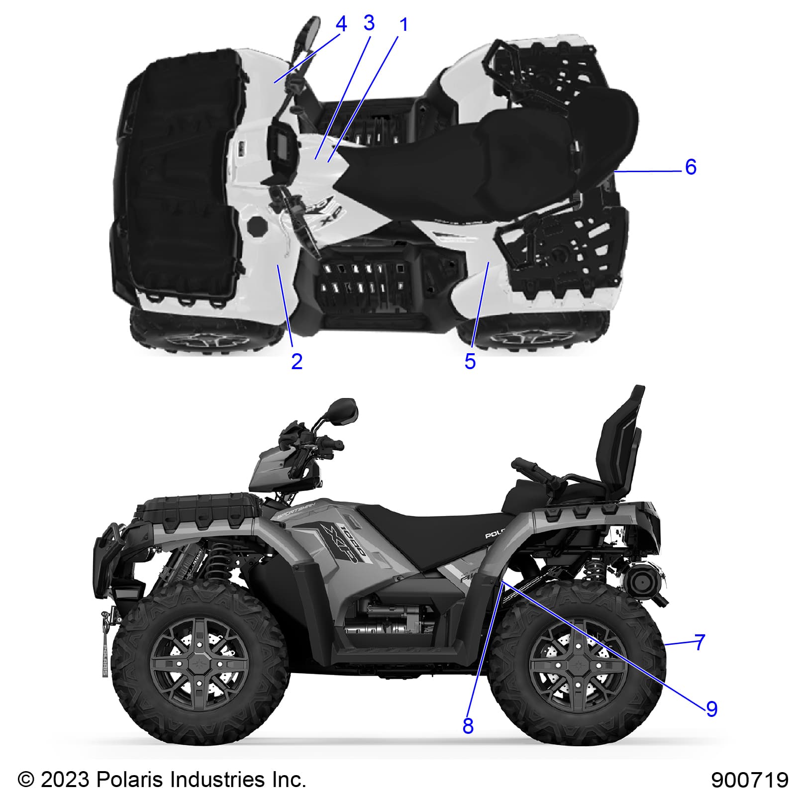 2026 SPORTSMAN TOURING XP 1000 R01 - A26SYY95AK — BODY, DECALS, GENERAL - A26SYY95AK (900719) diagram