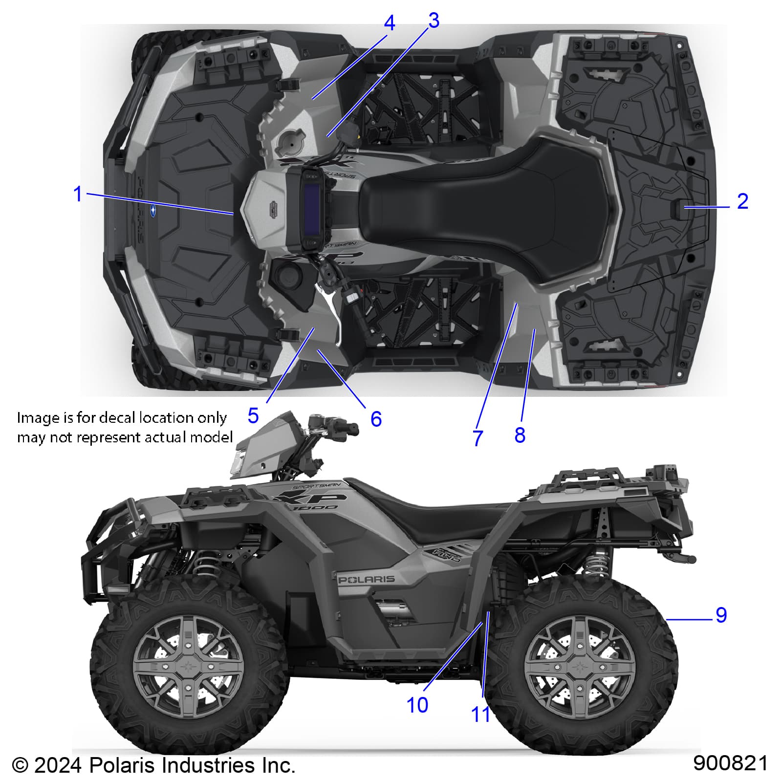 2026 SPORTSMAN 1000 ULTIMATE 49S R01 - A26SXR95AG — BODY, DECALS GENERAL - A26SXR95AG (900821) diagram