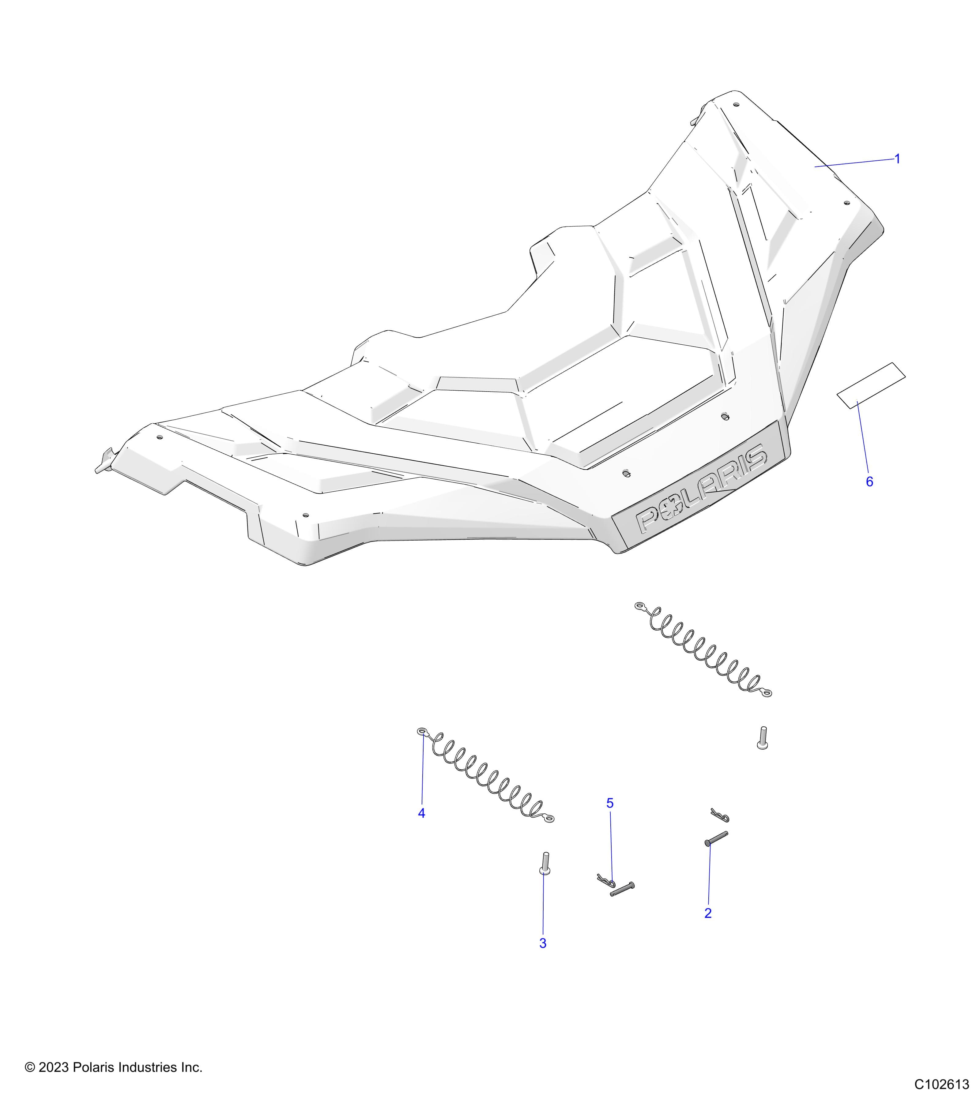 2026 SPORTSMAN TOURING 570 — BODY, FRONT, RACK - A26SDA57A7 (C102613) diagram
