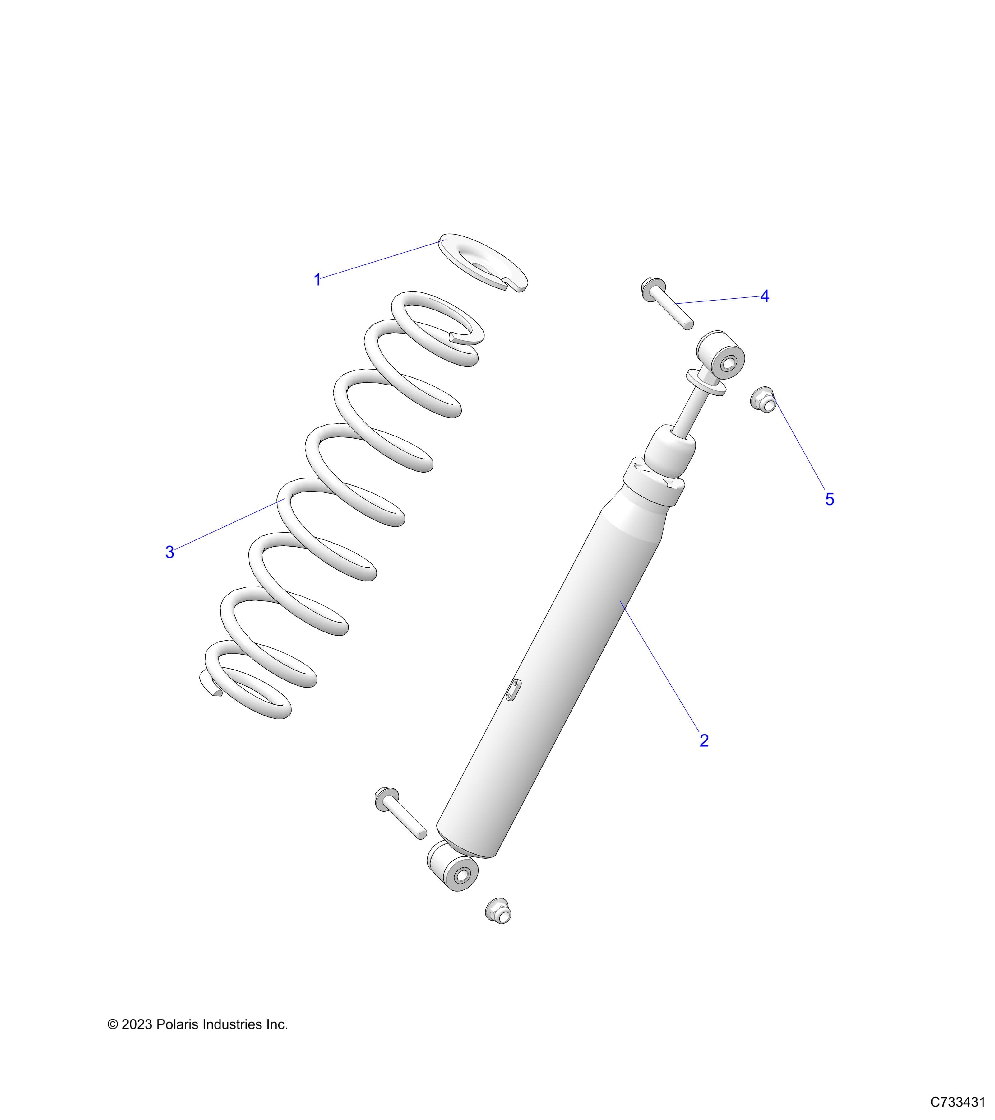 2026 RANGER 1000 XP NSTR ULTIMATE TRAIL BOSS — SUSPENSION, REAR SHOCK MOUNTING - R26RRV99AK (C733431) diagram